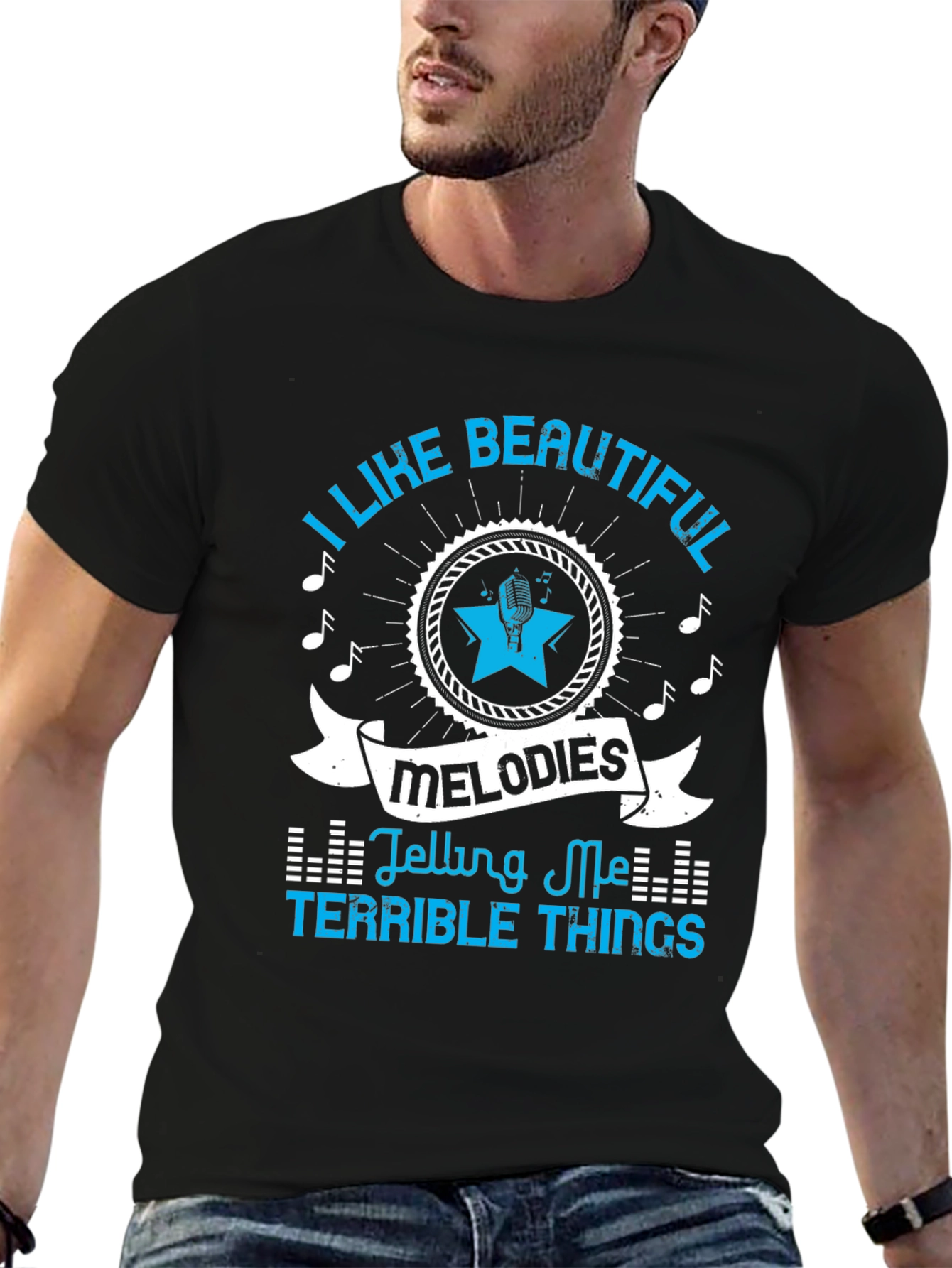Beautiful Melodies Graphic T-Shirt - Black