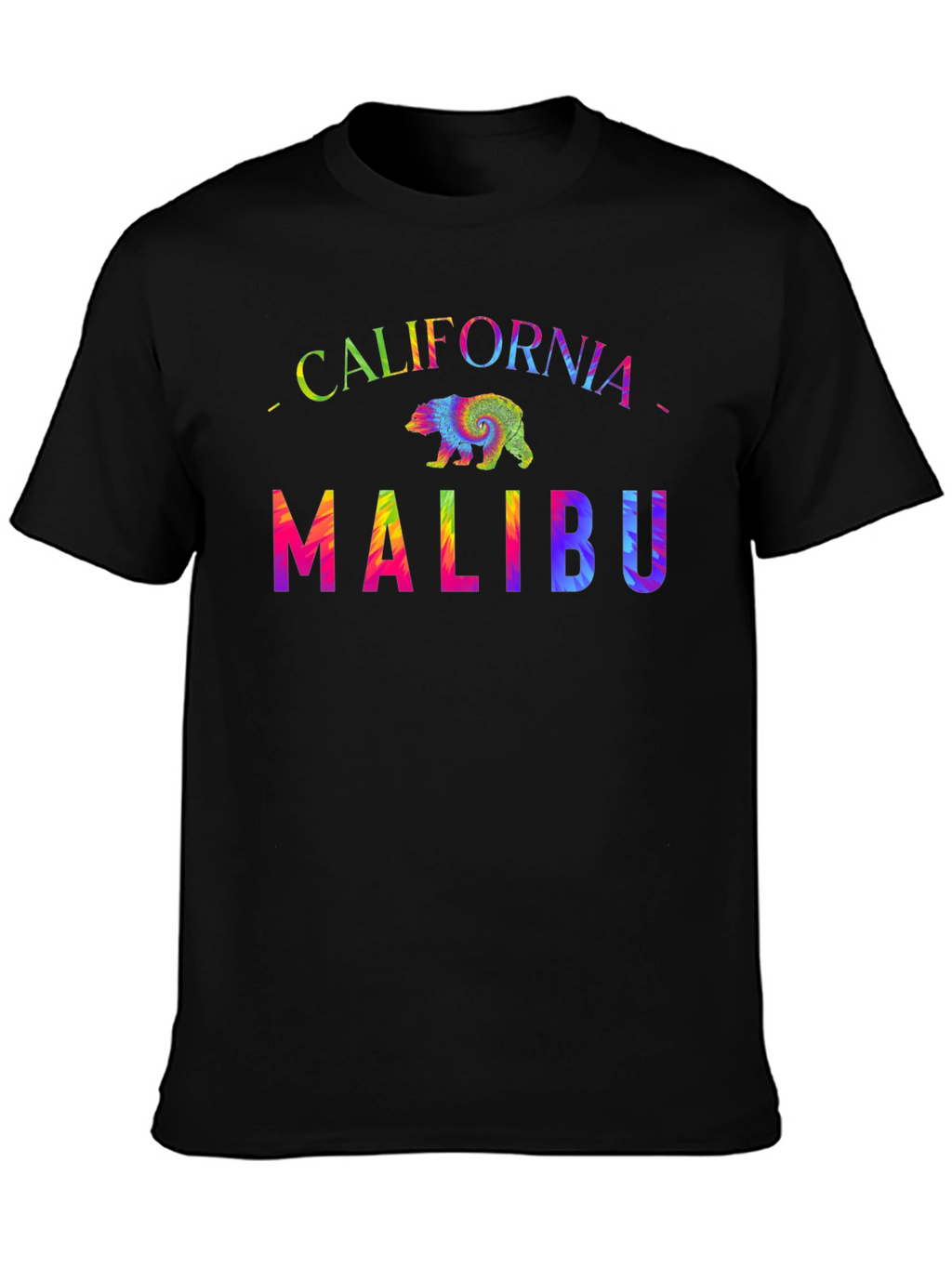 California Malibu Rainbow Bear Graphic Tee