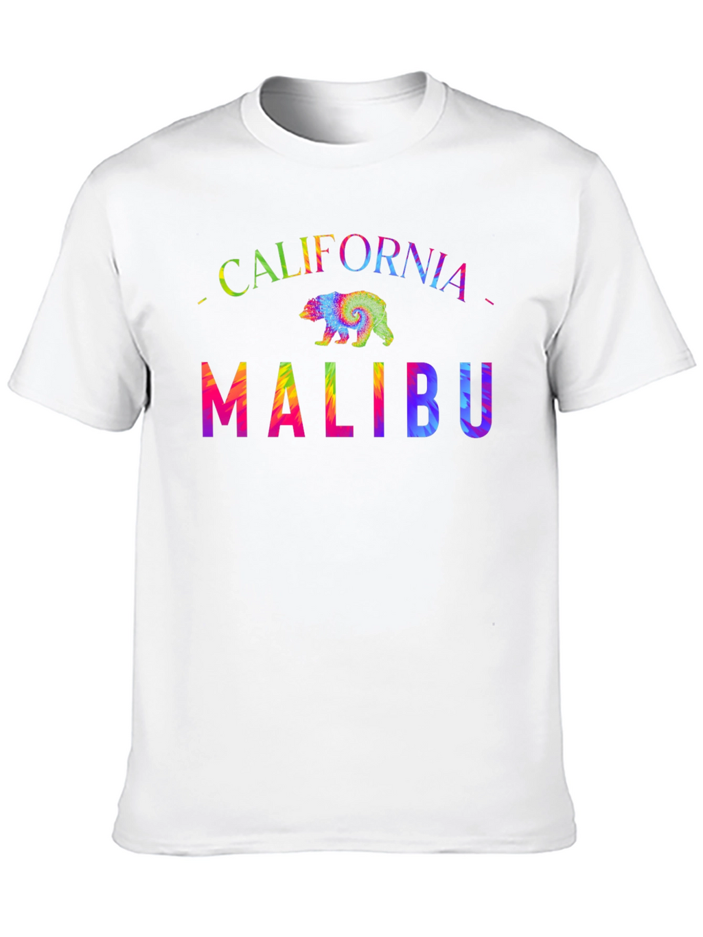 California Malibu Rainbow Bear Graphic Tee