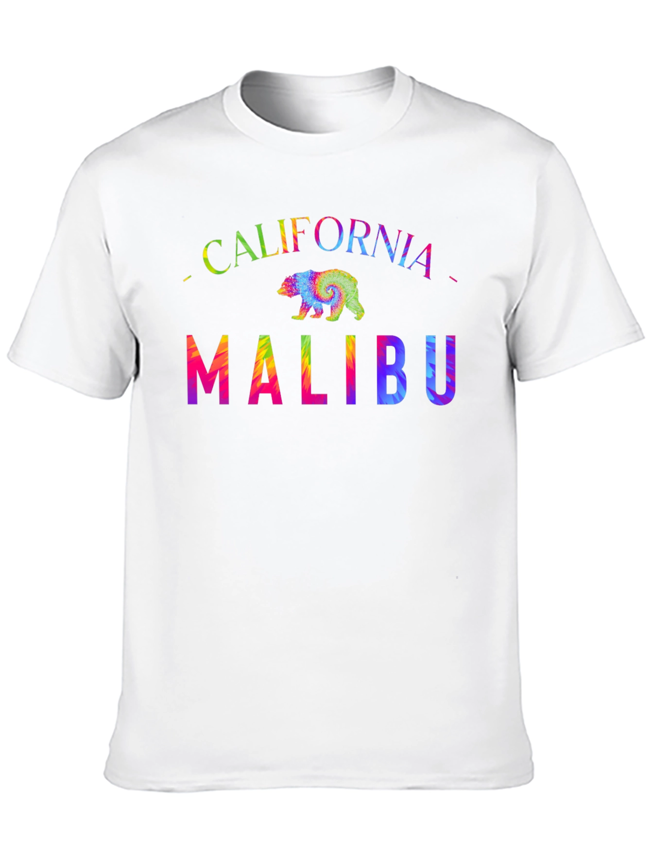 California Malibu Rainbow Bear Graphic Tee