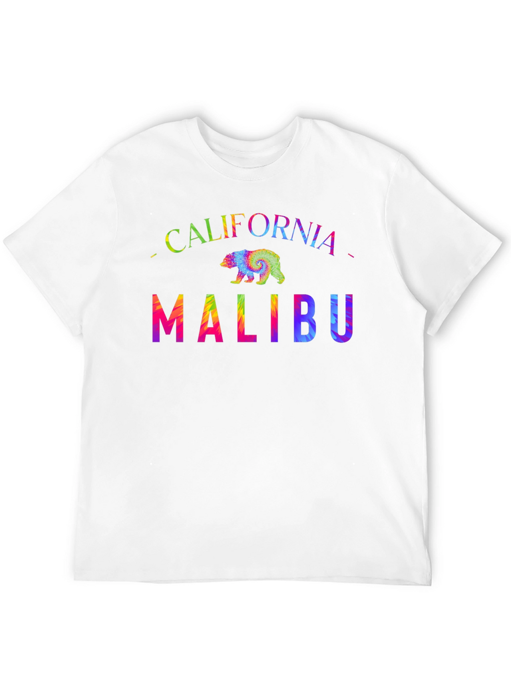 California Malibu Rainbow Bear Graphic Tee