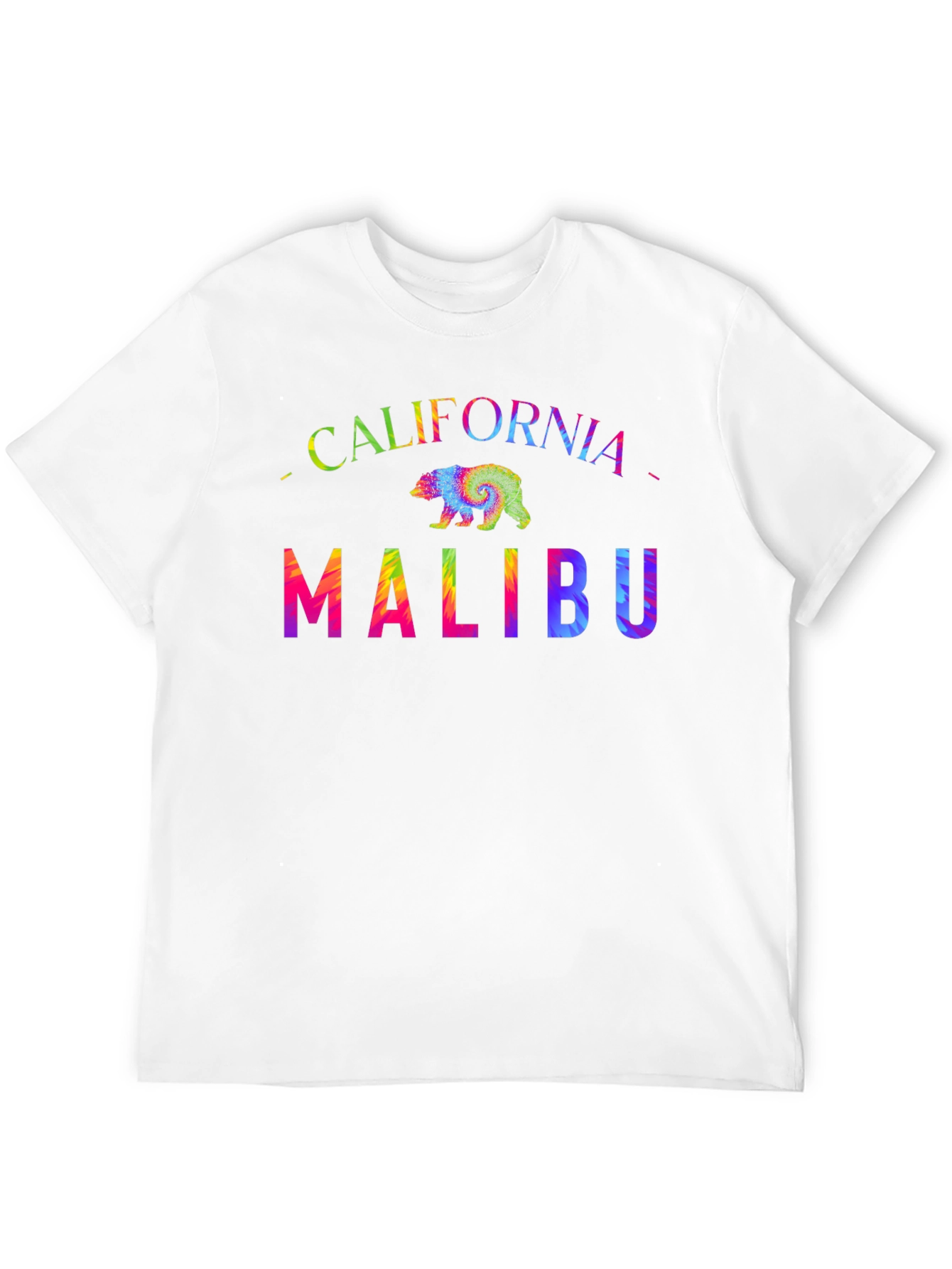 California Malibu Rainbow Bear Graphic Tee