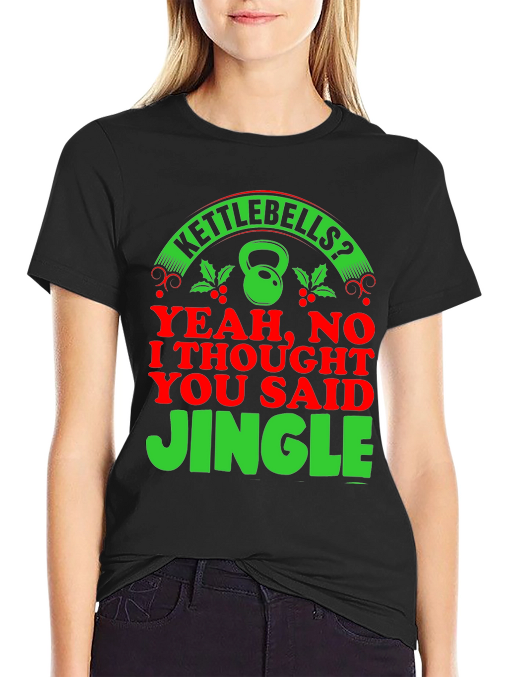 Kettlebells? Jingle! Christmas Gym Humor T-Shirt