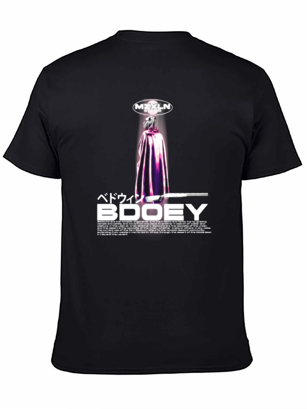 MZXLN Studio Bedouin BDOOEY Black Tee
