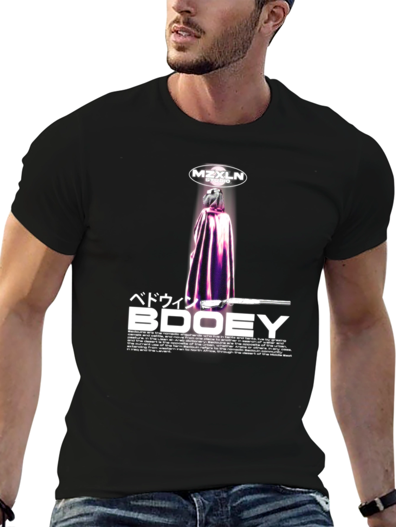 MZXLN Studio Bedouin BDOOEY Black Tee