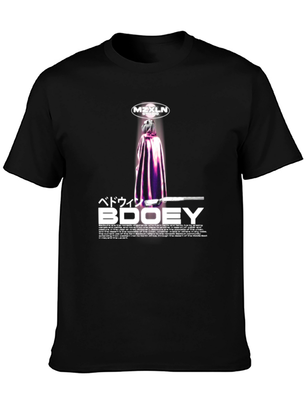 MZXLN Studio Bedouin BDOOEY Black Tee