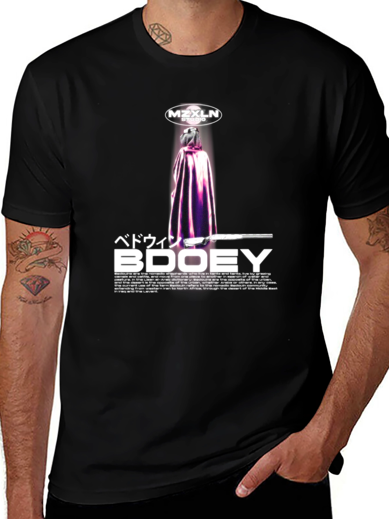 MZXLN Studio Bedouin BDOOEY Black Tee