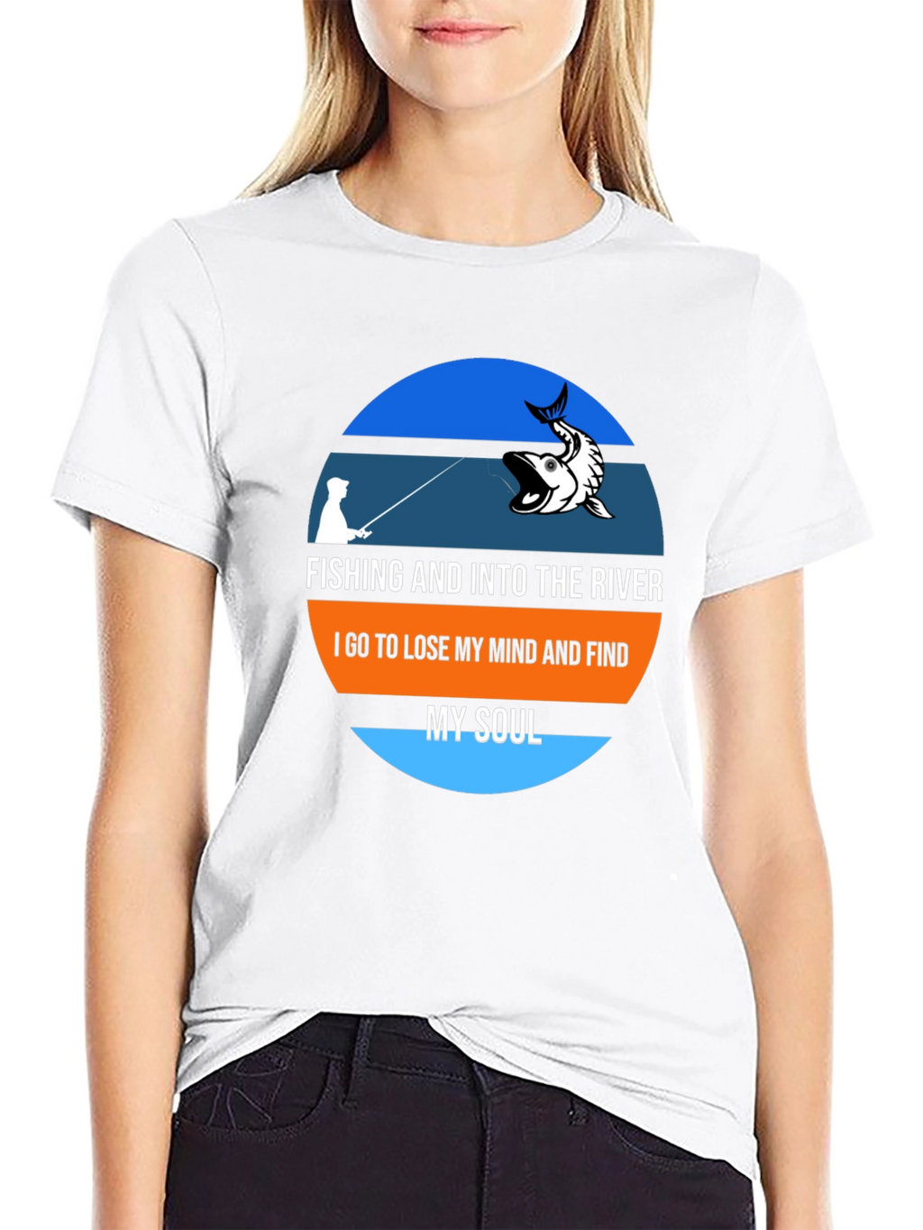 Fishing River Mind Soul Graphic T-Shirt
