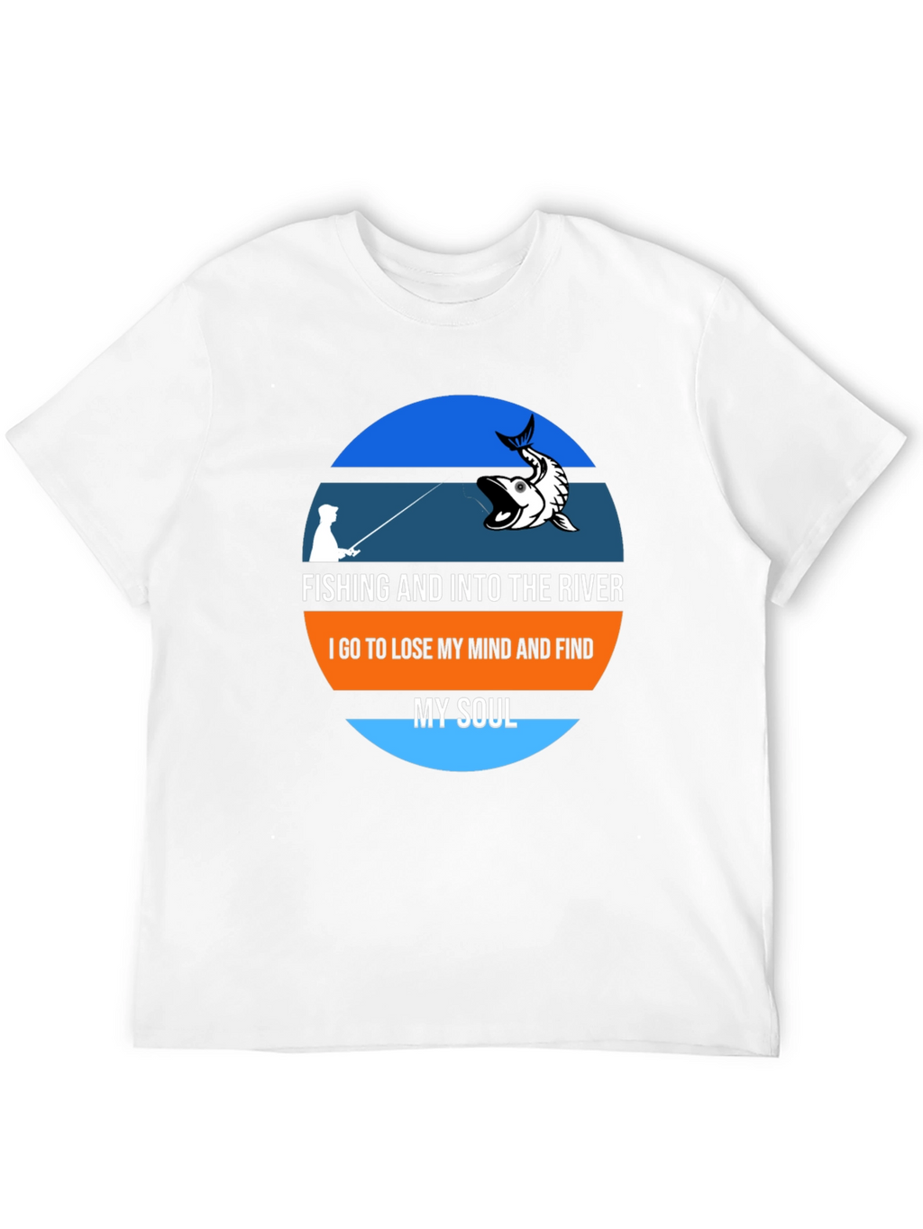 Fishing River Mind Soul Graphic T-Shirt