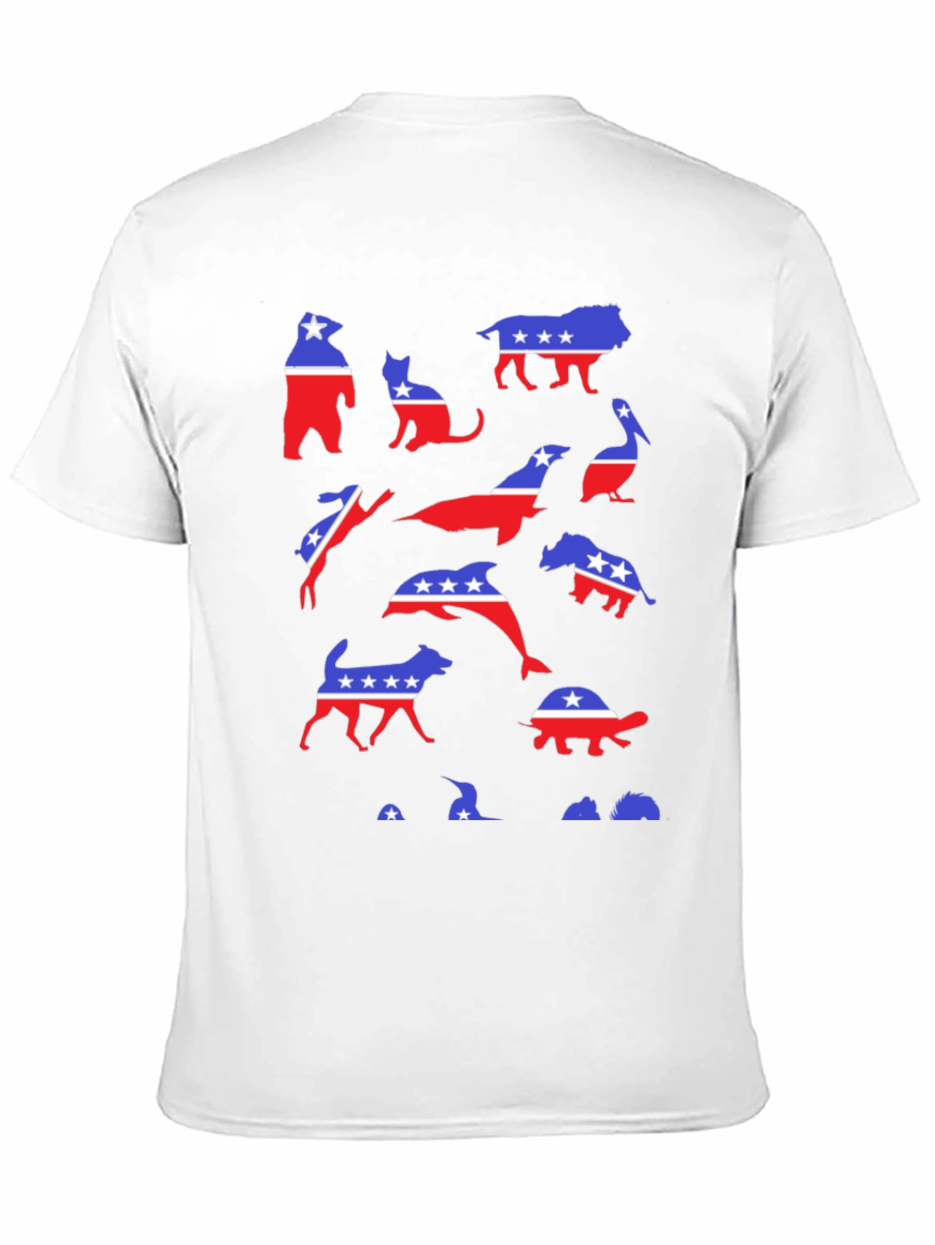 Patriotic Animals Graphic Tee - Red White & Blue