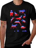 Patriotic Animals Graphic Tee - Red White & Blue