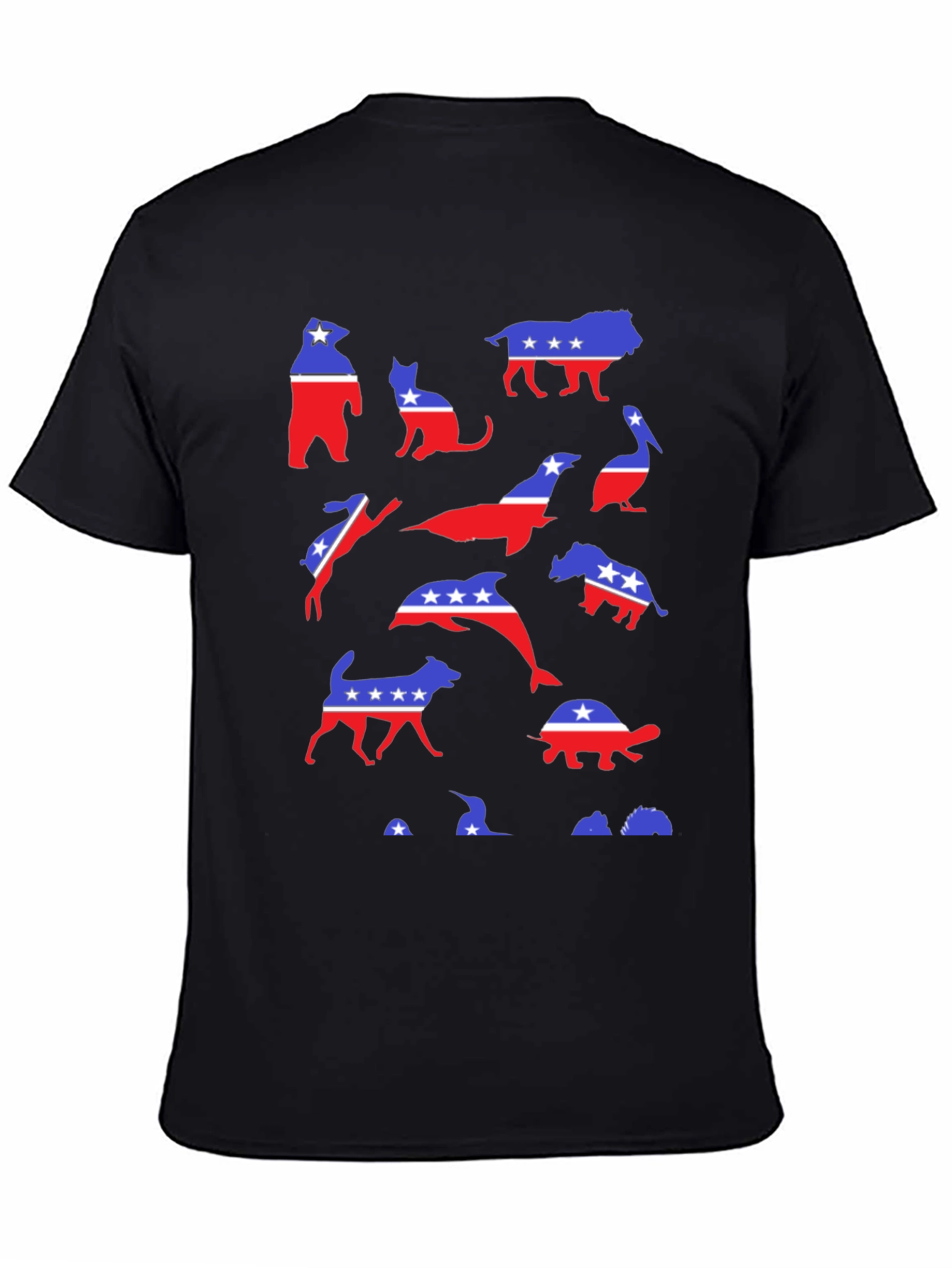 Patriotic Animals Graphic Tee - Red White & Blue