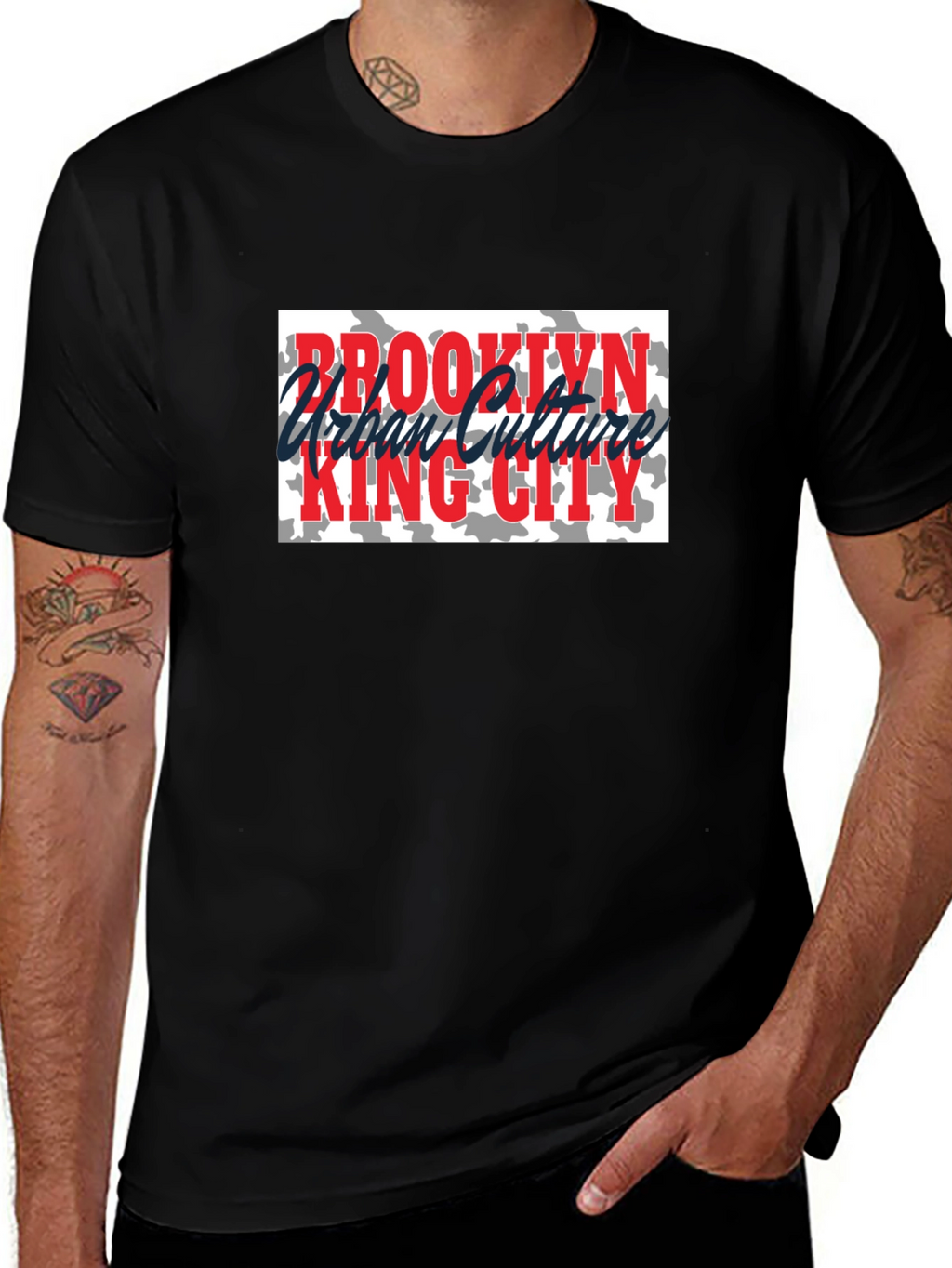 Brooklyn Urban Culture King City Black Tee
