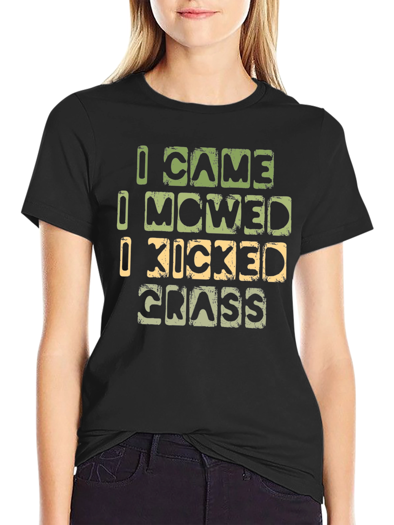 Funny I Came I Mowed I Kicked Grass Graphic T-Shirt