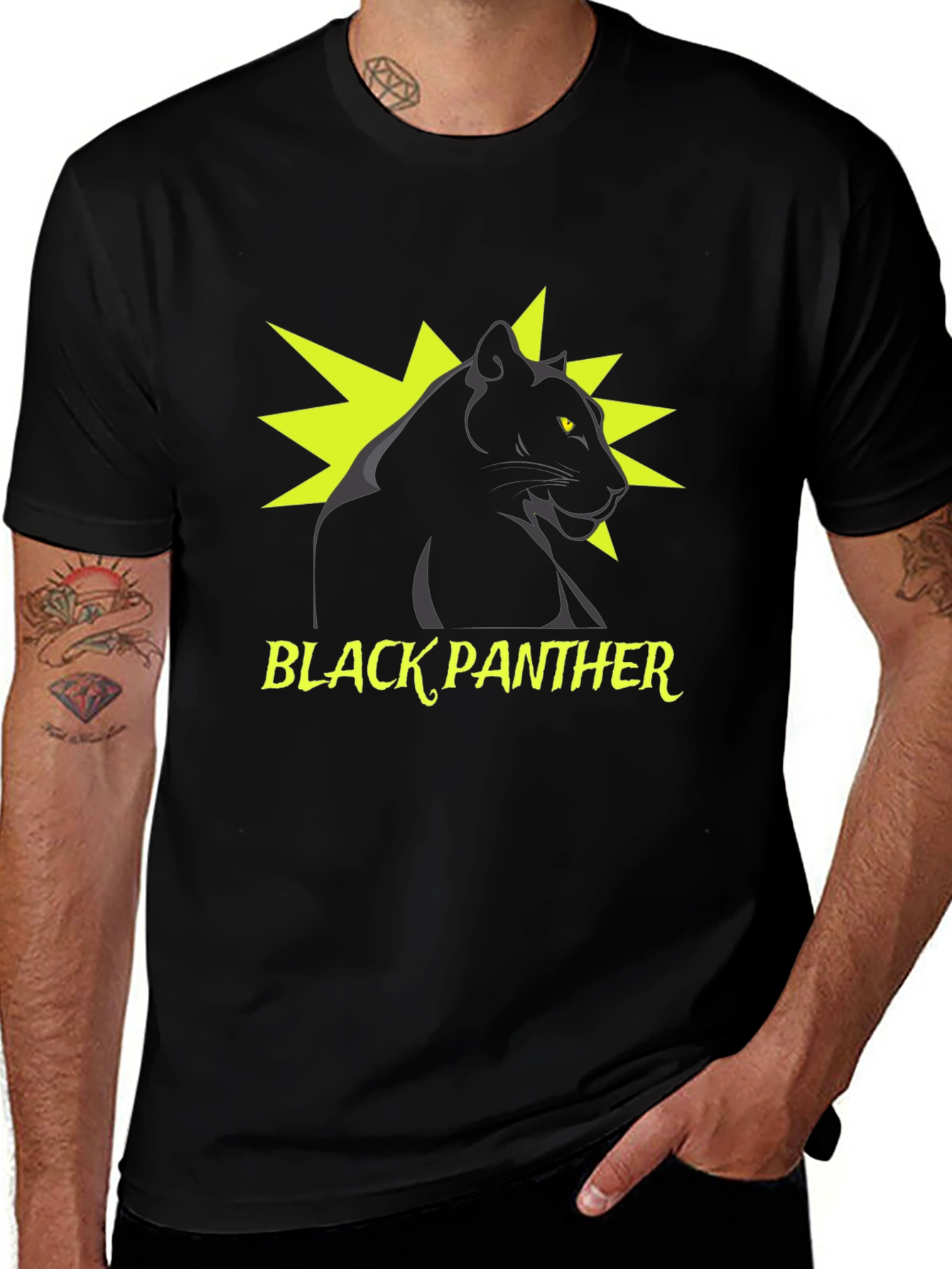 Black Panther Graphic Tee - Stylish Mens T-Shirt