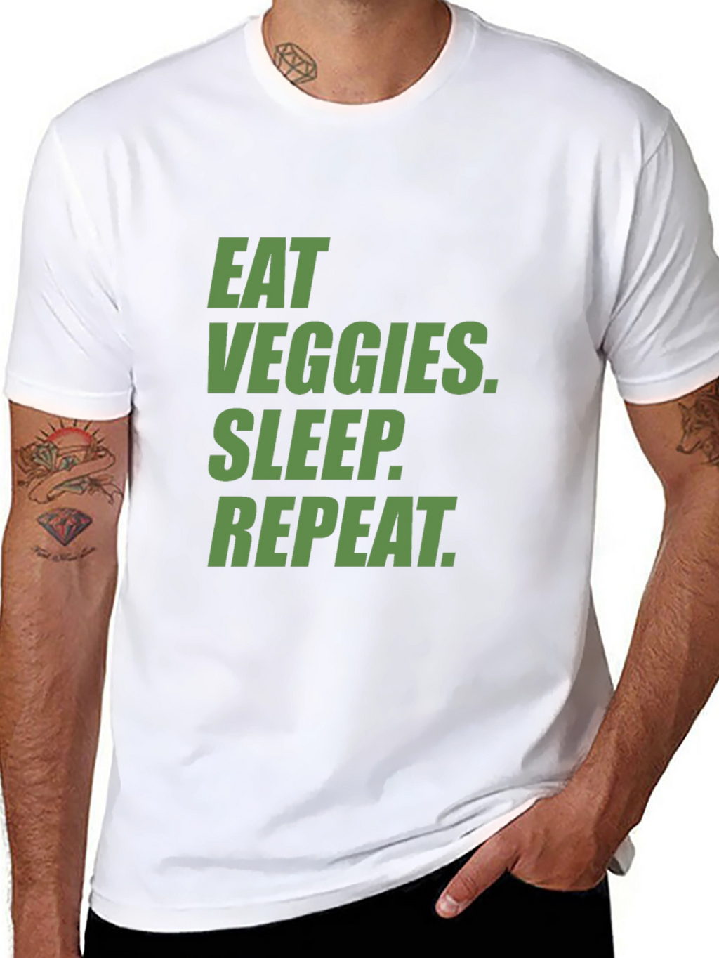 Eat Veggies Sleep Repeat T-Shirt