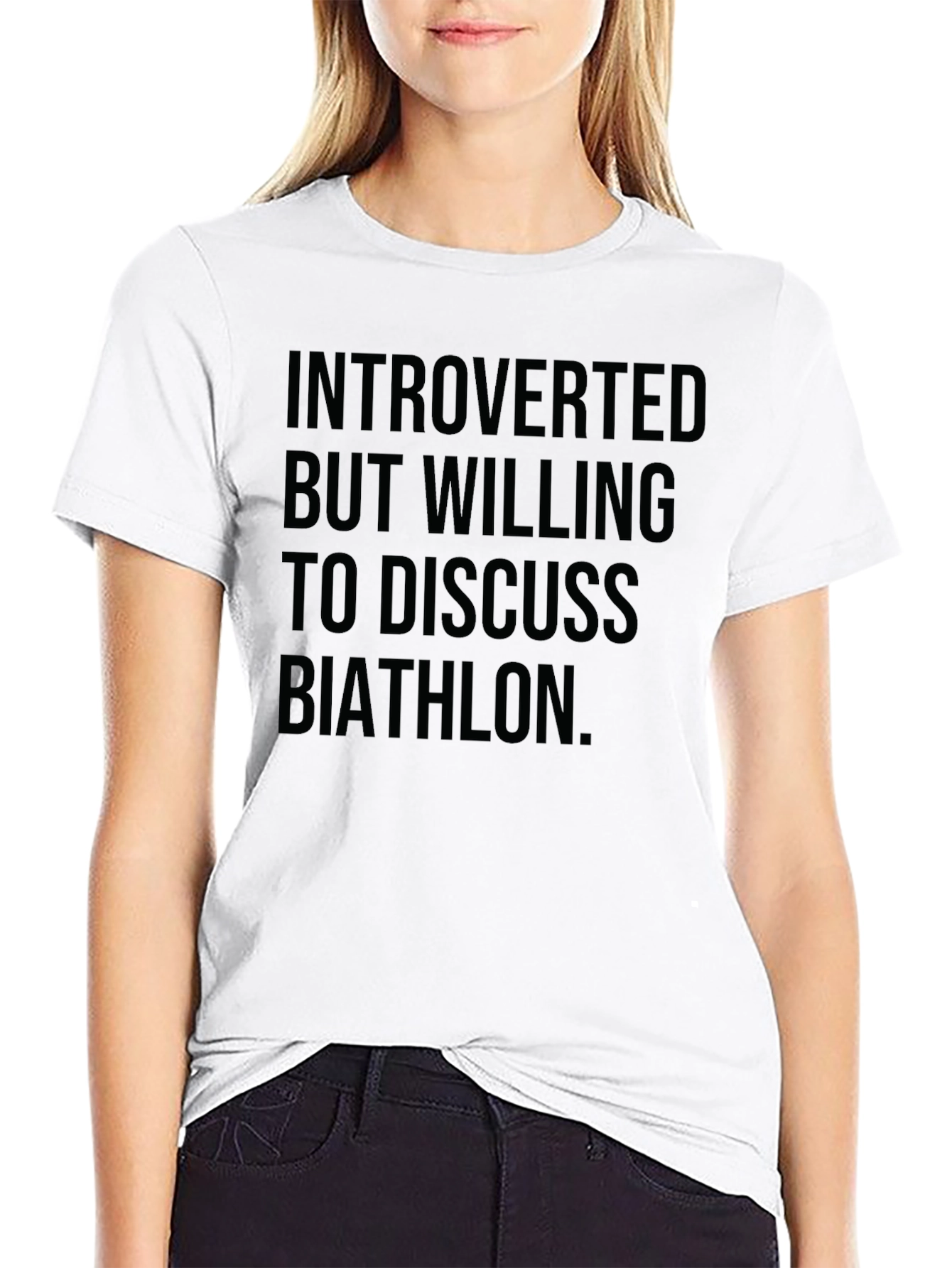 Introverted Biathlon T-Shirt - Humorous Athlete Tee