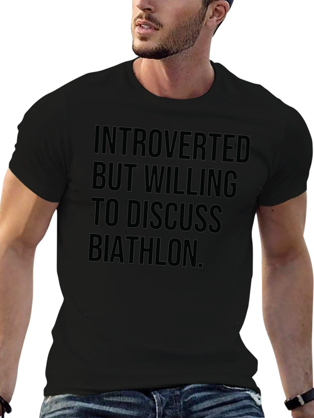 Introverted Biathlon T-Shirt - Humorous Athlete Tee