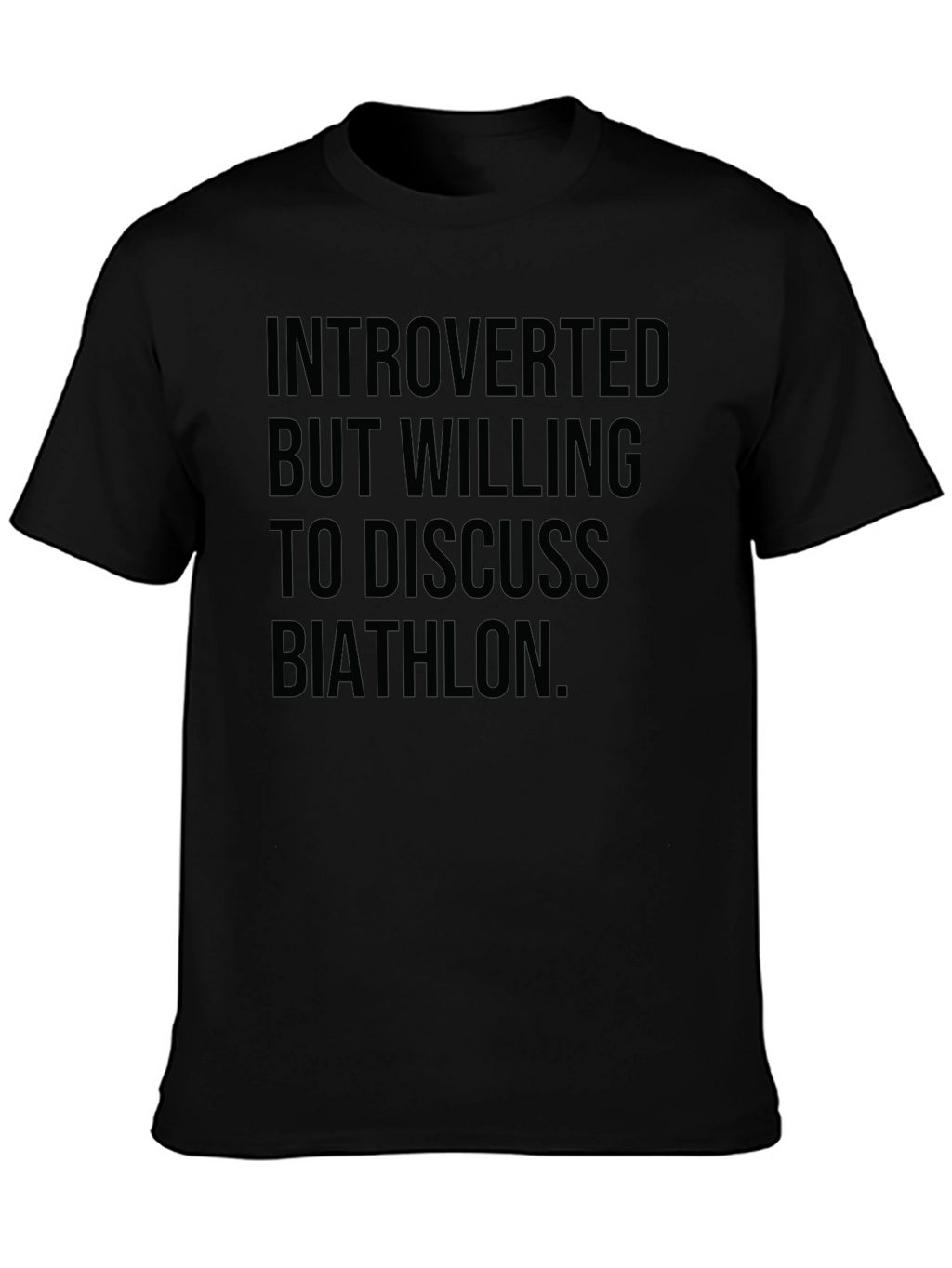 Introverted Biathlon T-Shirt - Humorous Athlete Tee