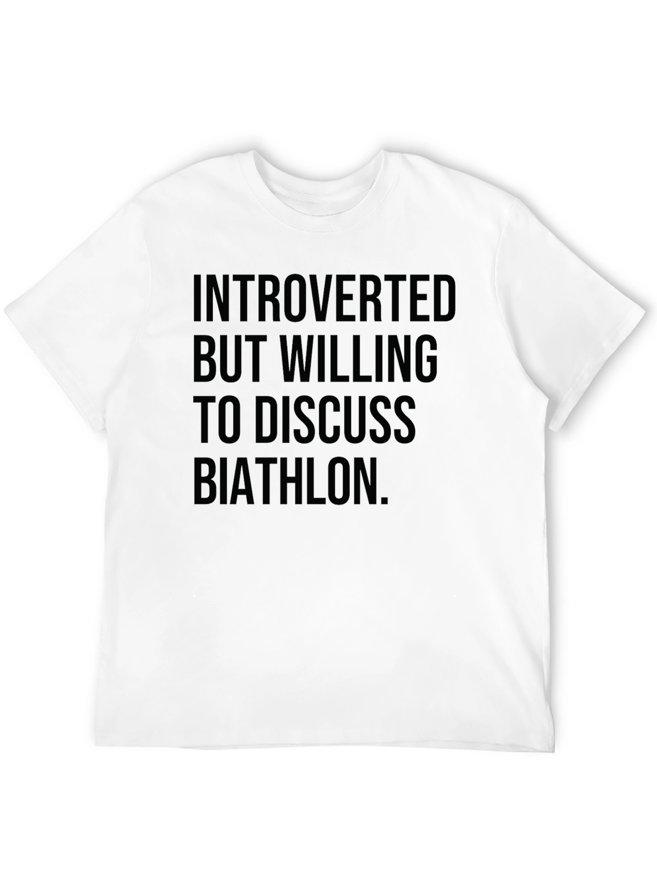 Introverted Biathlon T-Shirt - Humorous Athlete Tee