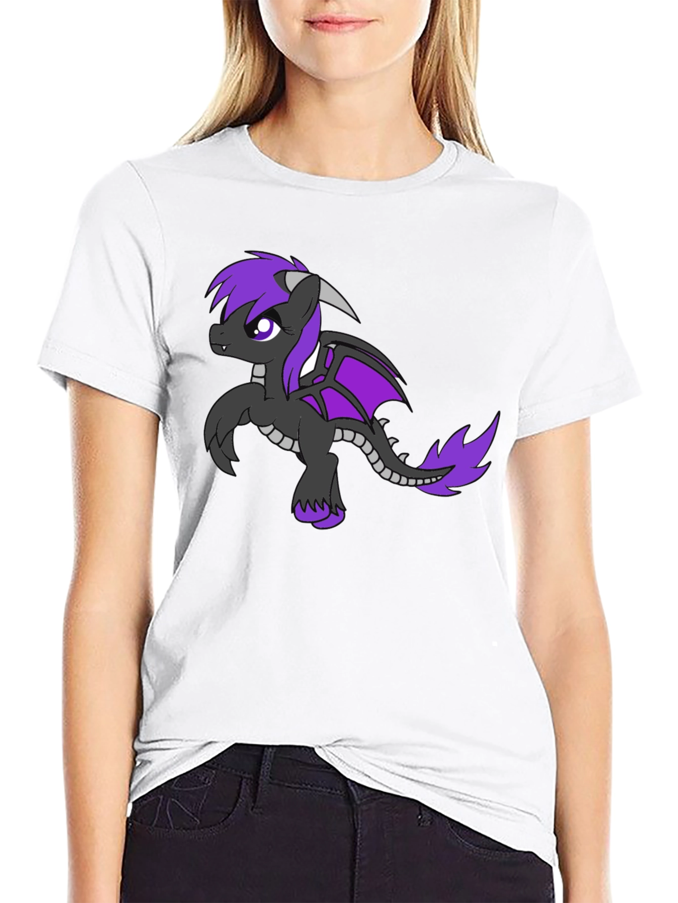 Dragon Pony Graphic Tee - Black