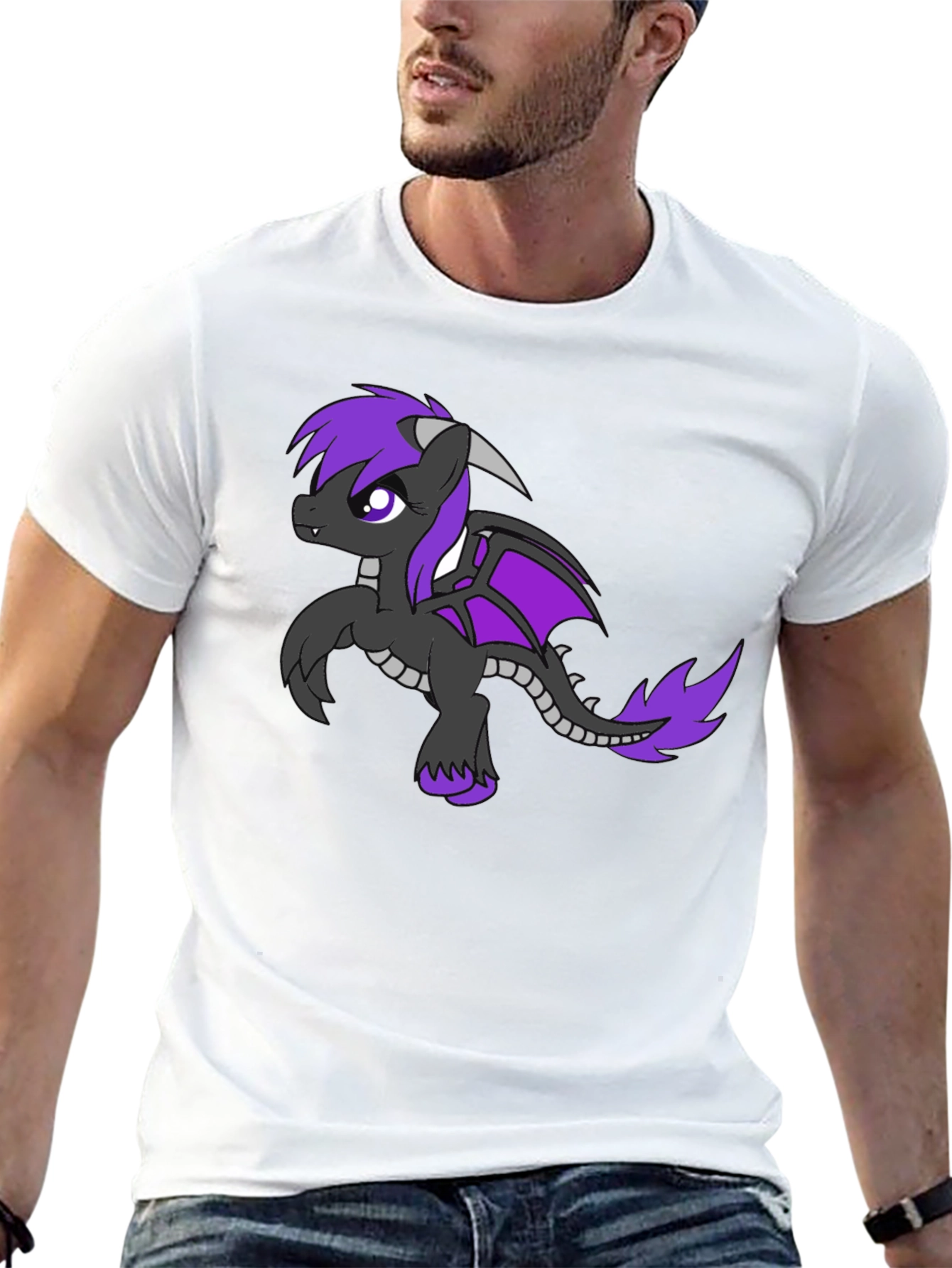 Dragon Pony Graphic Tee - Black