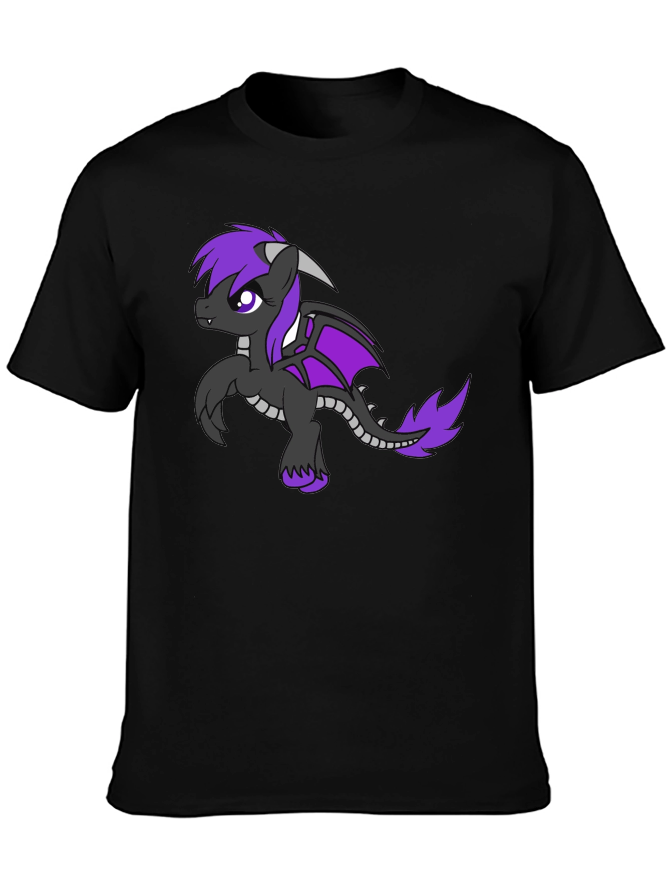 Dragon Pony Graphic Tee - Black