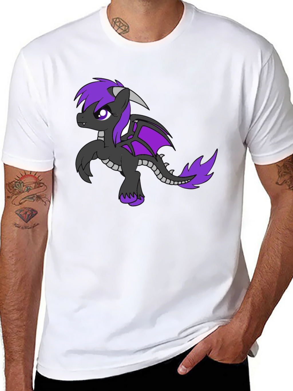 Dragon Pony Graphic Tee - Black