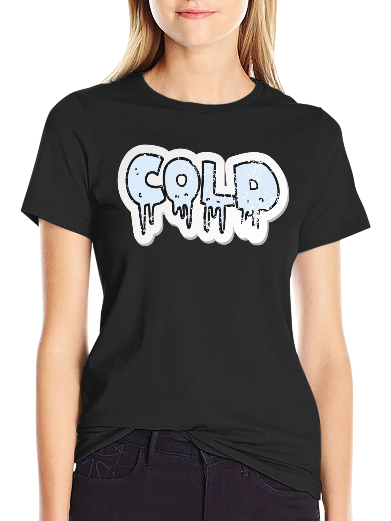 COLD Graphic Print T-Shirt - Mens Black Tee
