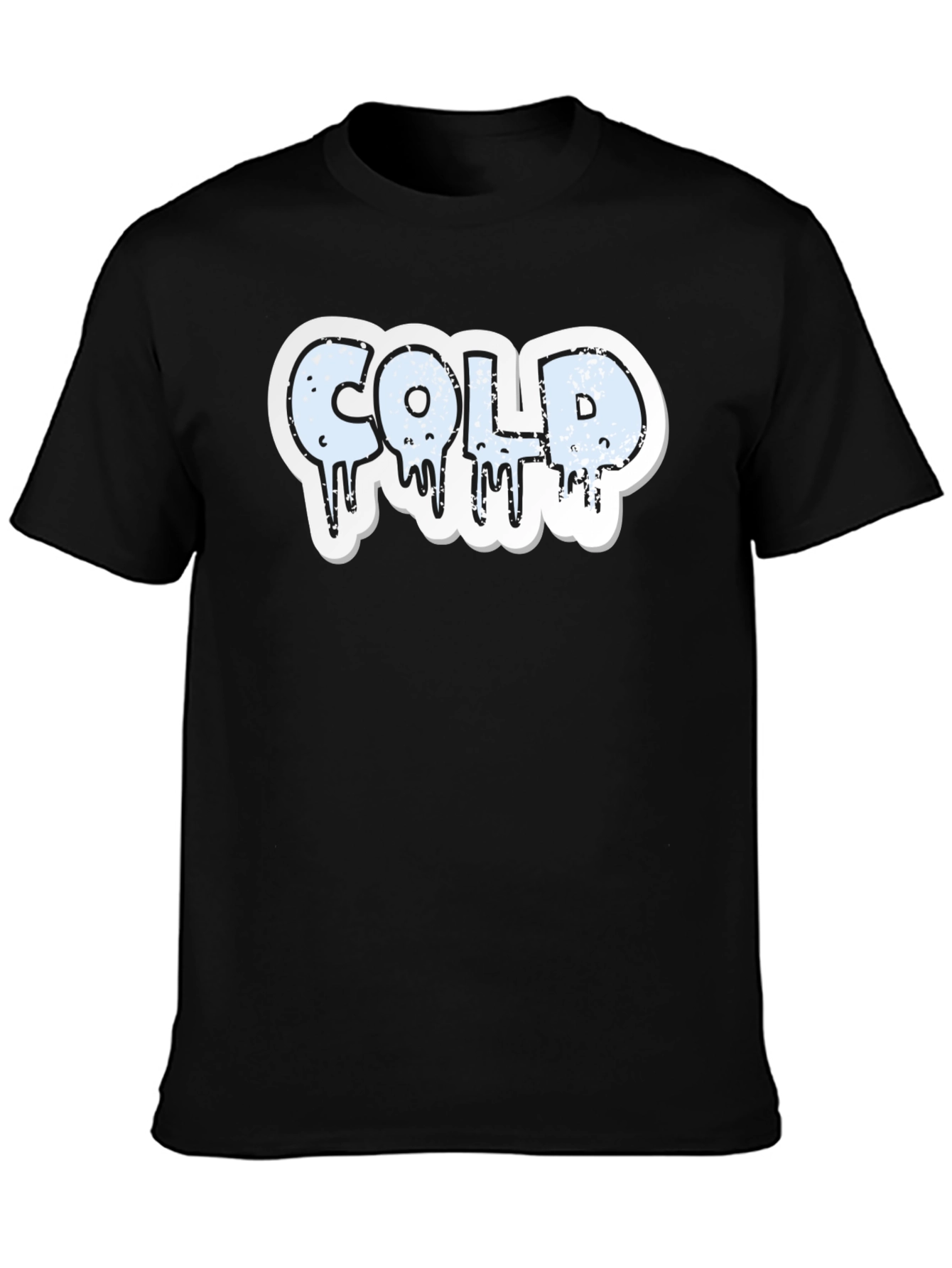 COLD Graphic Print T-Shirt - Mens Black Tee