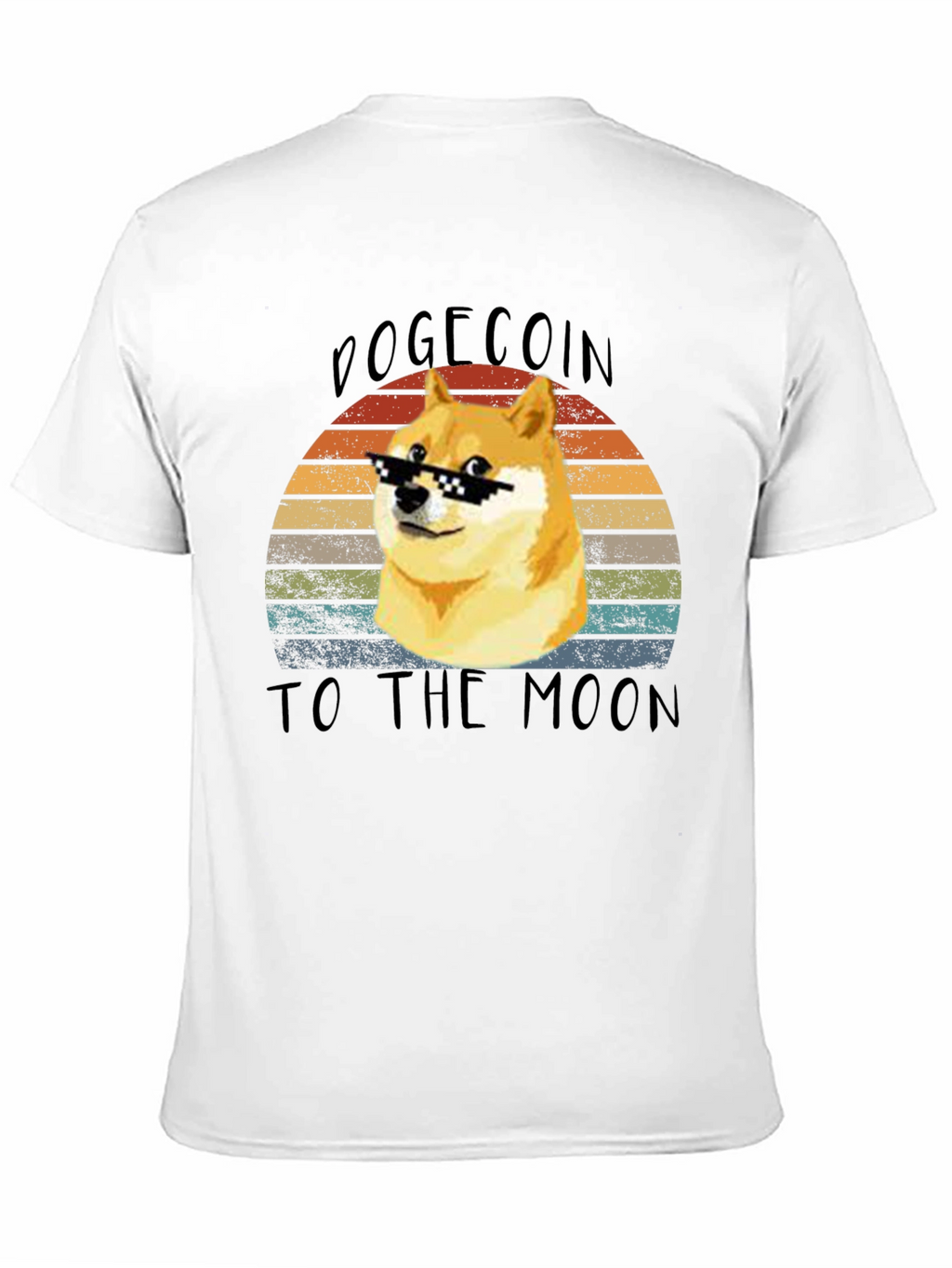 Dogecoin To The Moon Retro T-Shirt – Doge Meme Crypto Tee