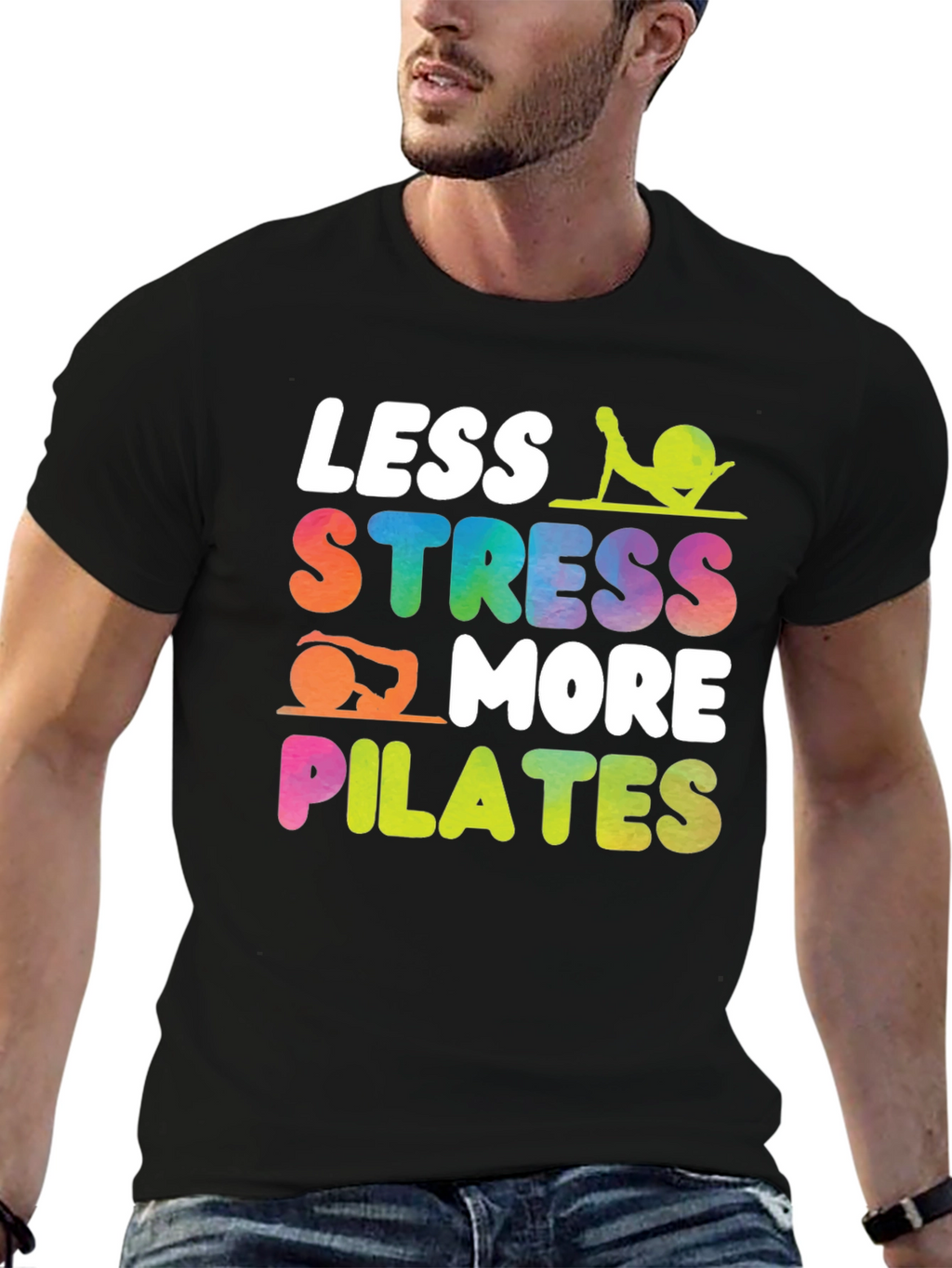 Less Stress More Pilates Graphic Tee