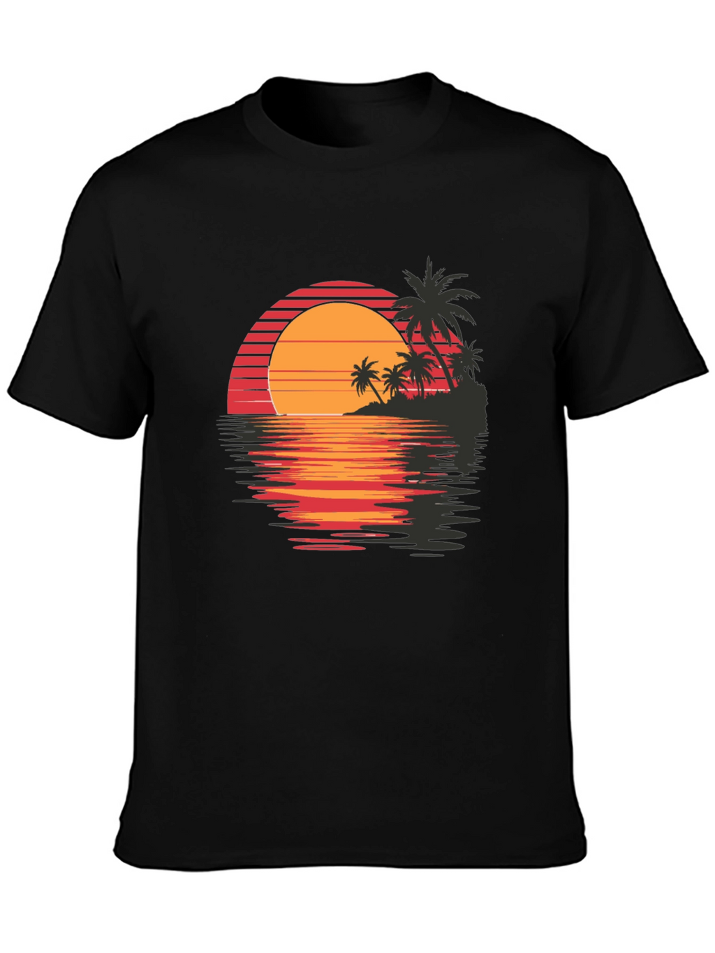 Retro Sunset Palm Tree Graphic Tee