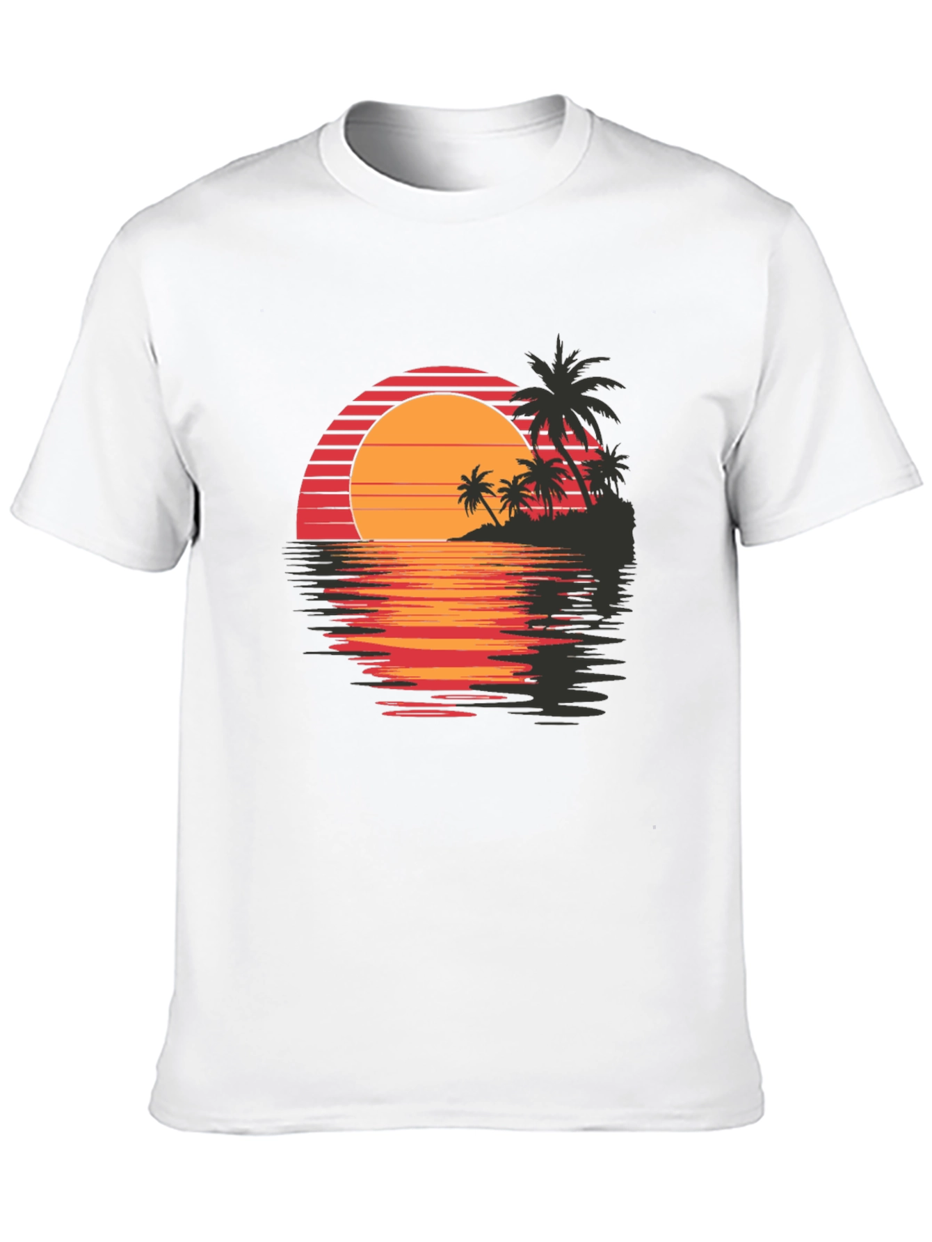 Retro Sunset Palm Tree Graphic Tee