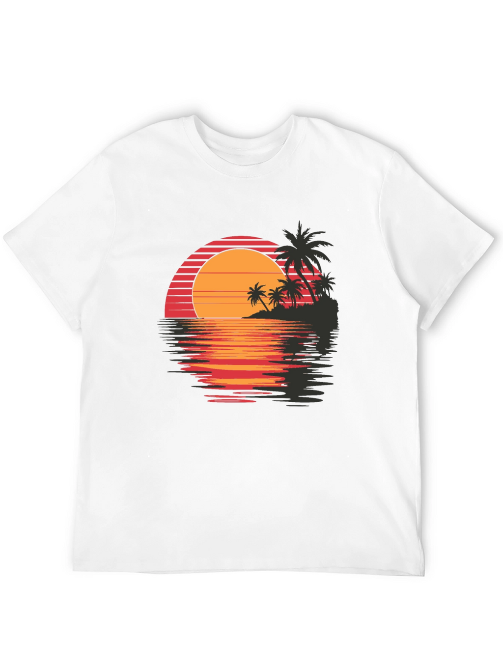 Retro Sunset Palm Tree Graphic Tee