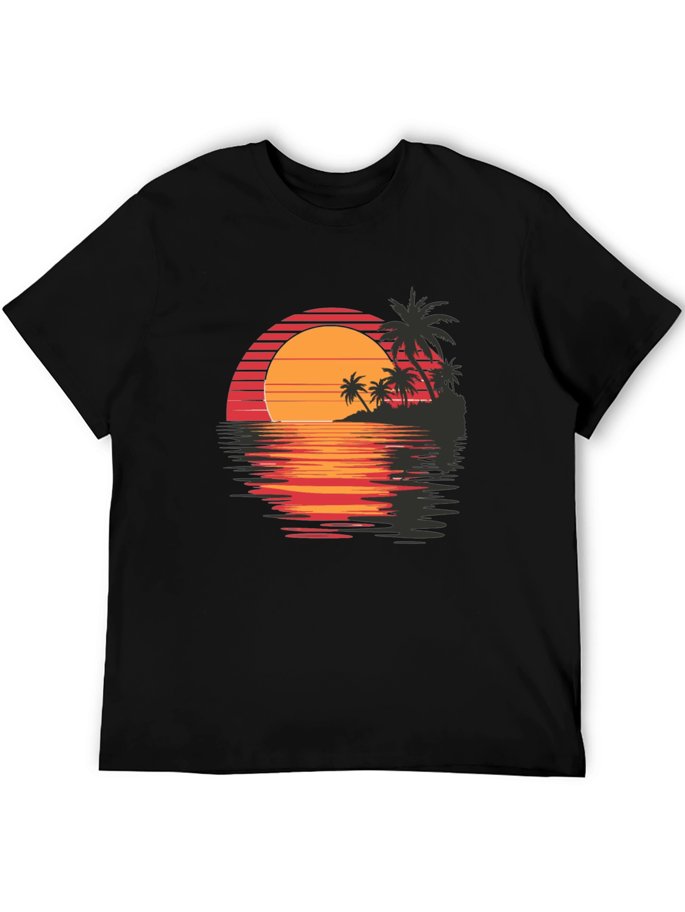 Retro Sunset Palm Tree Graphic Tee