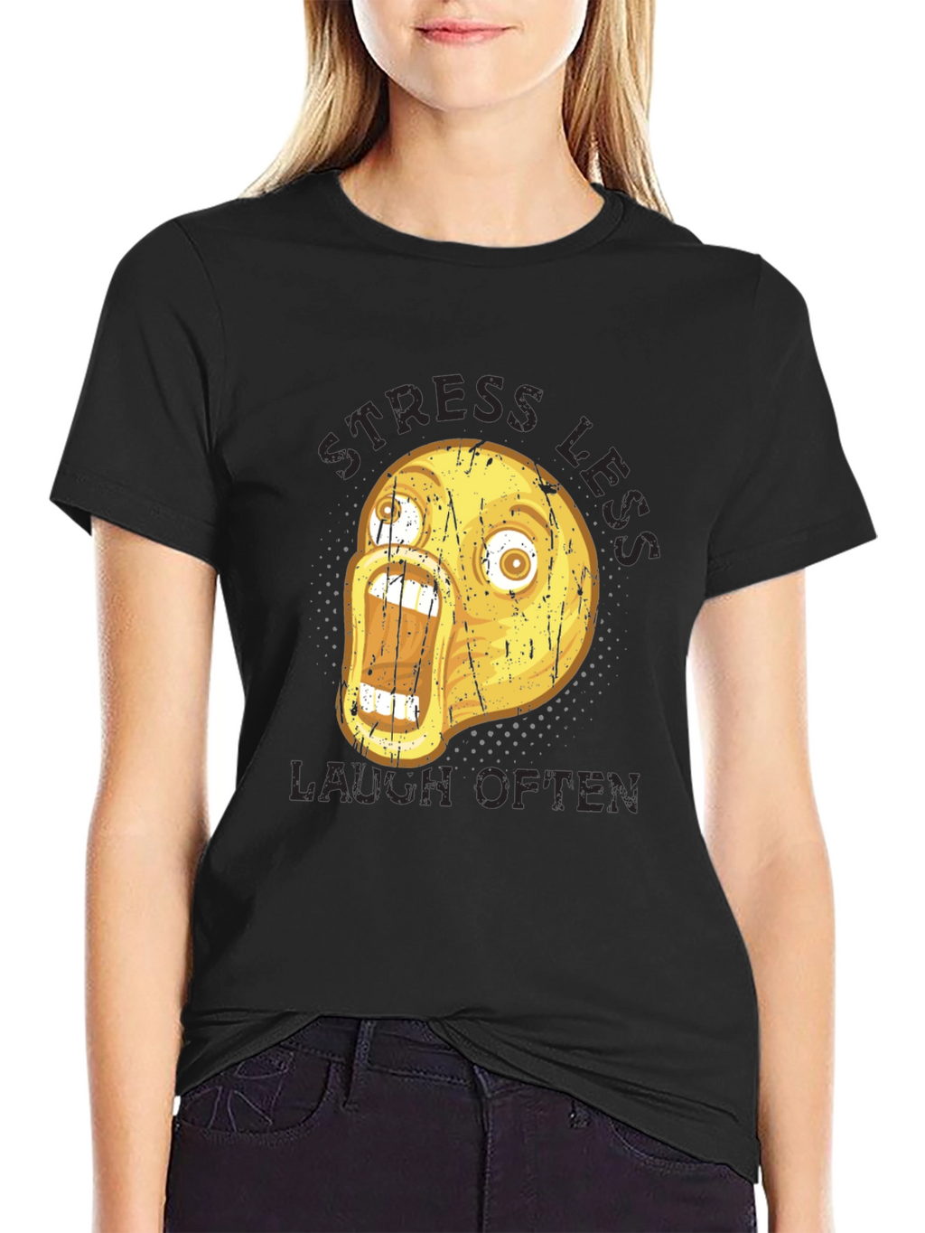 Stress Less Laugh Often Graphic Tee