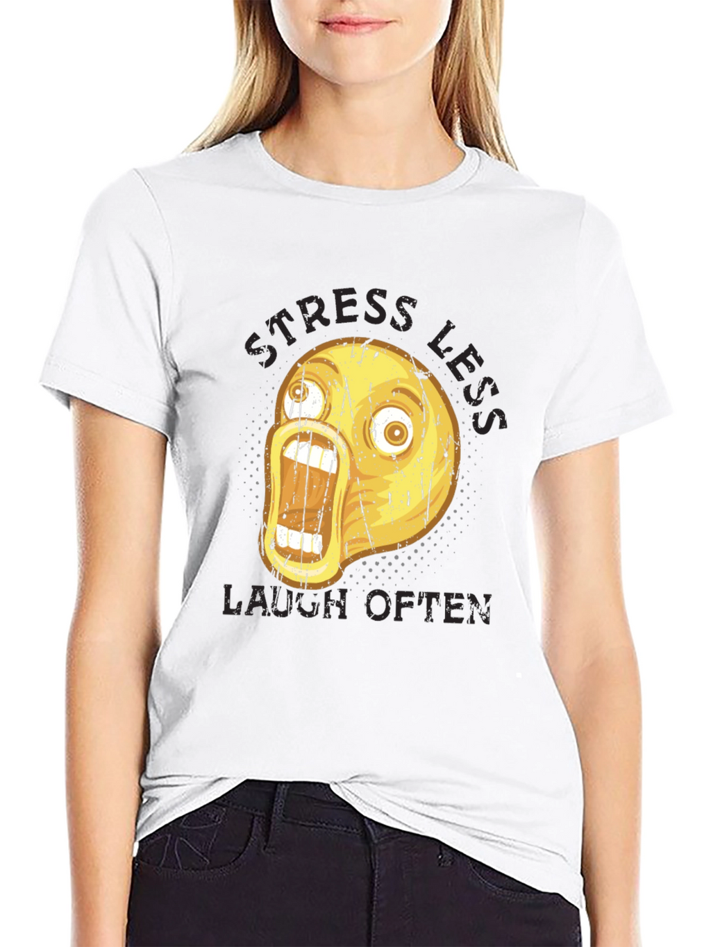 Stress Less Laugh Often Graphic Tee