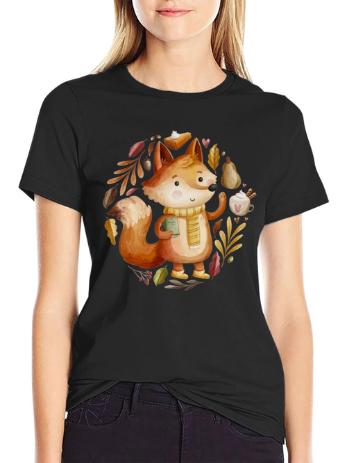Autumn Fox T-Shirt: Cozy Fall Vibes