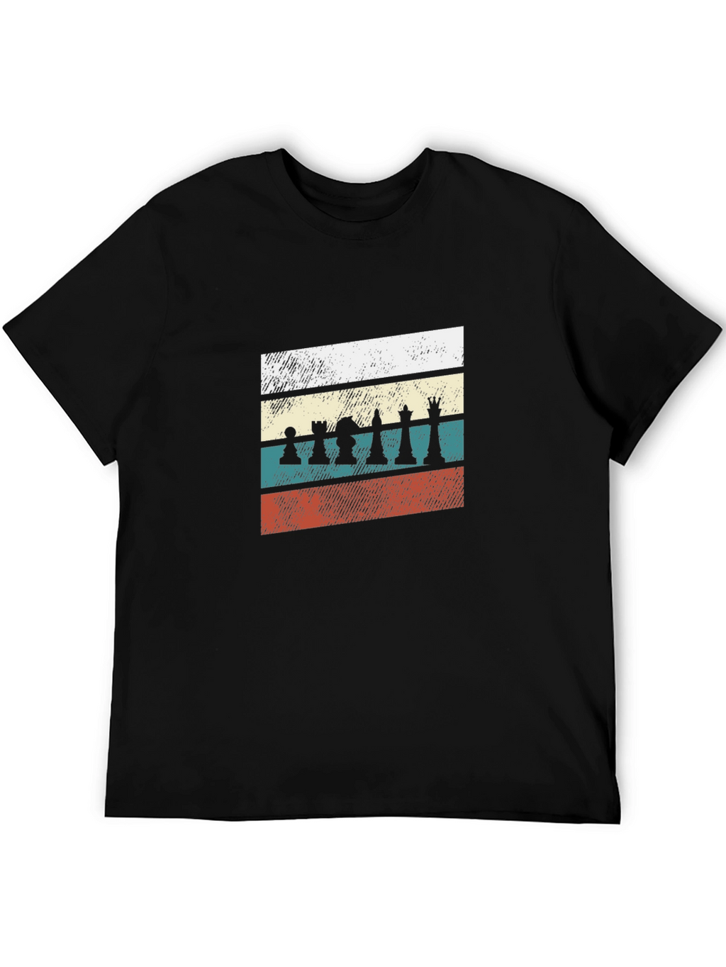 Retro Chess Piece T-Shirt - Black