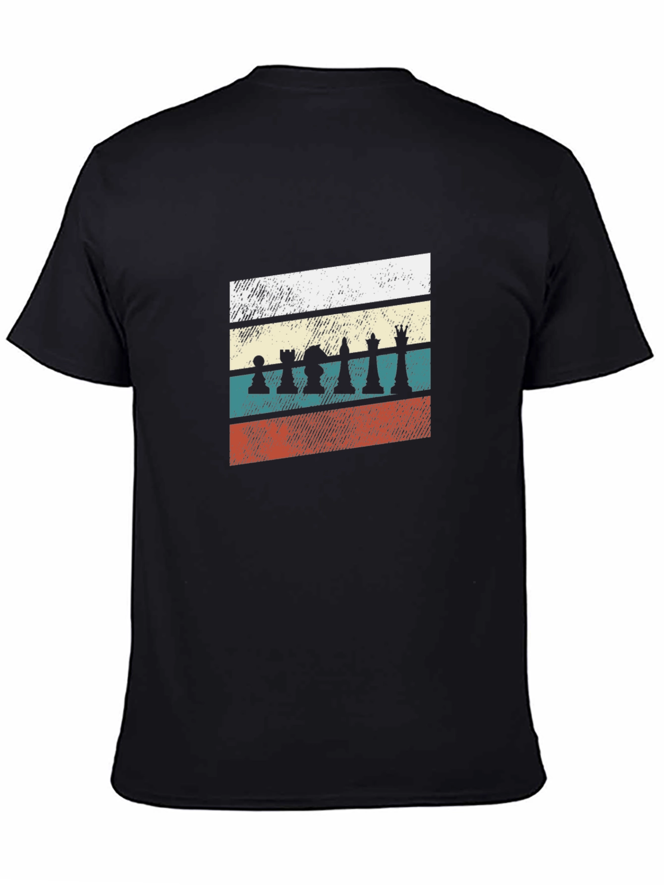 Retro Chess Piece T-Shirt - Black