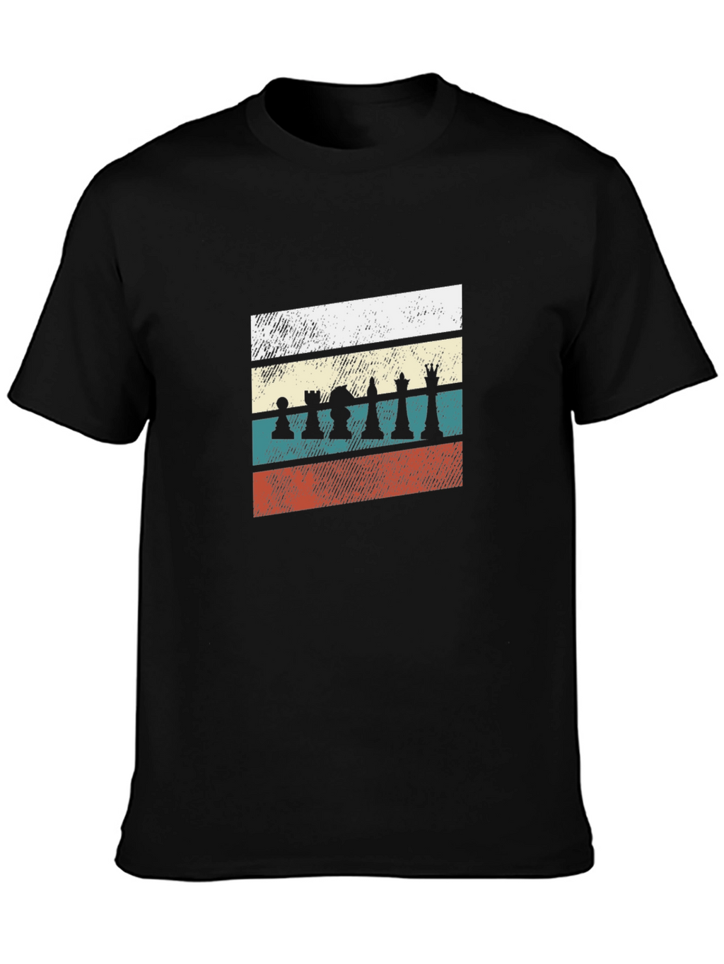 Retro Chess Piece T-Shirt - Black