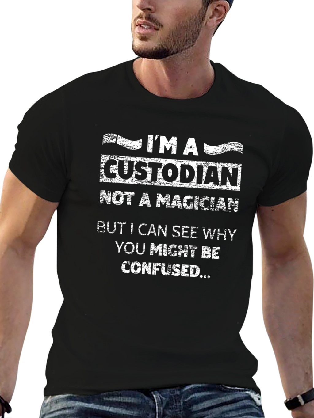 Custodian Humor Graphic T-Shirt