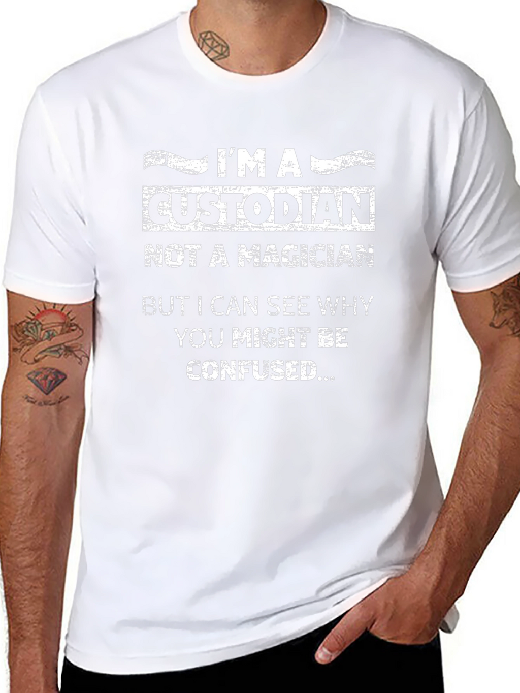 Custodian Humor Graphic T-Shirt
