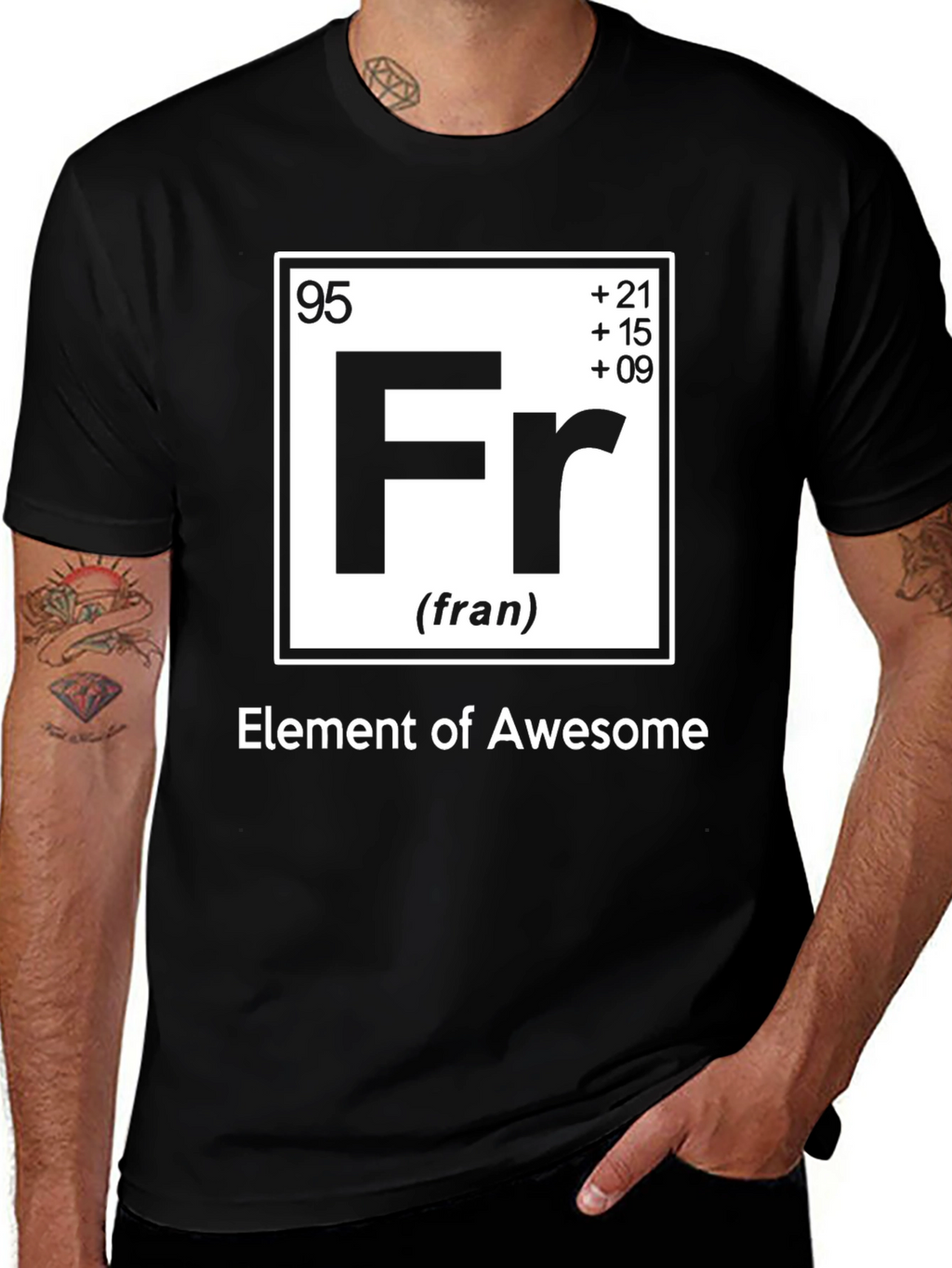 Element of Awesome Black Graphic T-Shirt