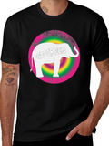 Go Green Elephant Graphic Tee - Black