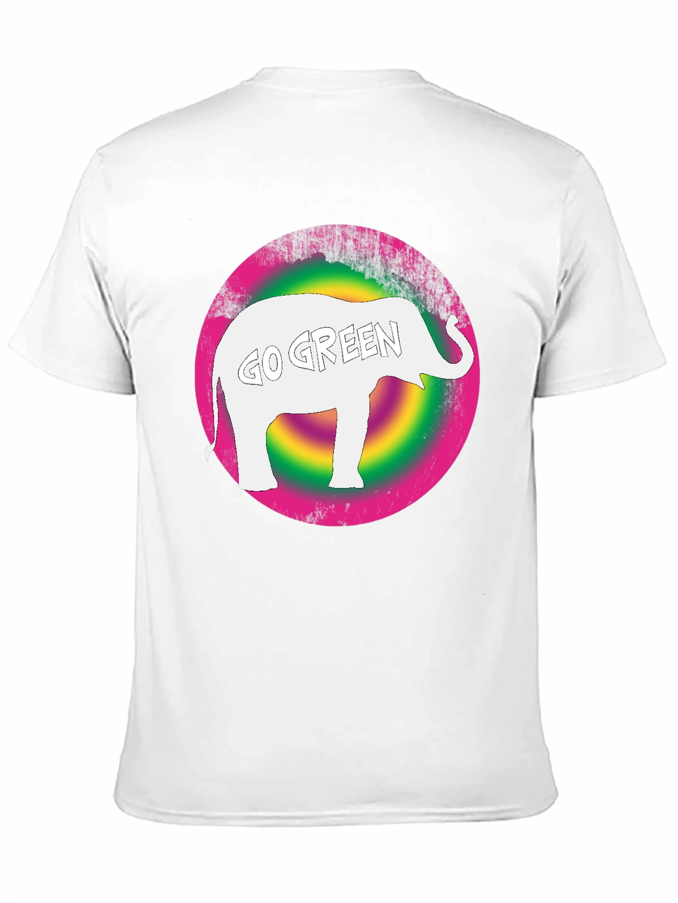 Go Green Elephant Graphic Tee - Black