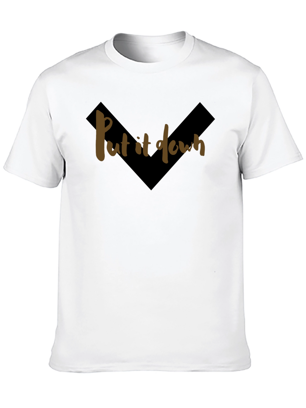 Put It Down Graphic Tee - Trendy Black T-Shirt