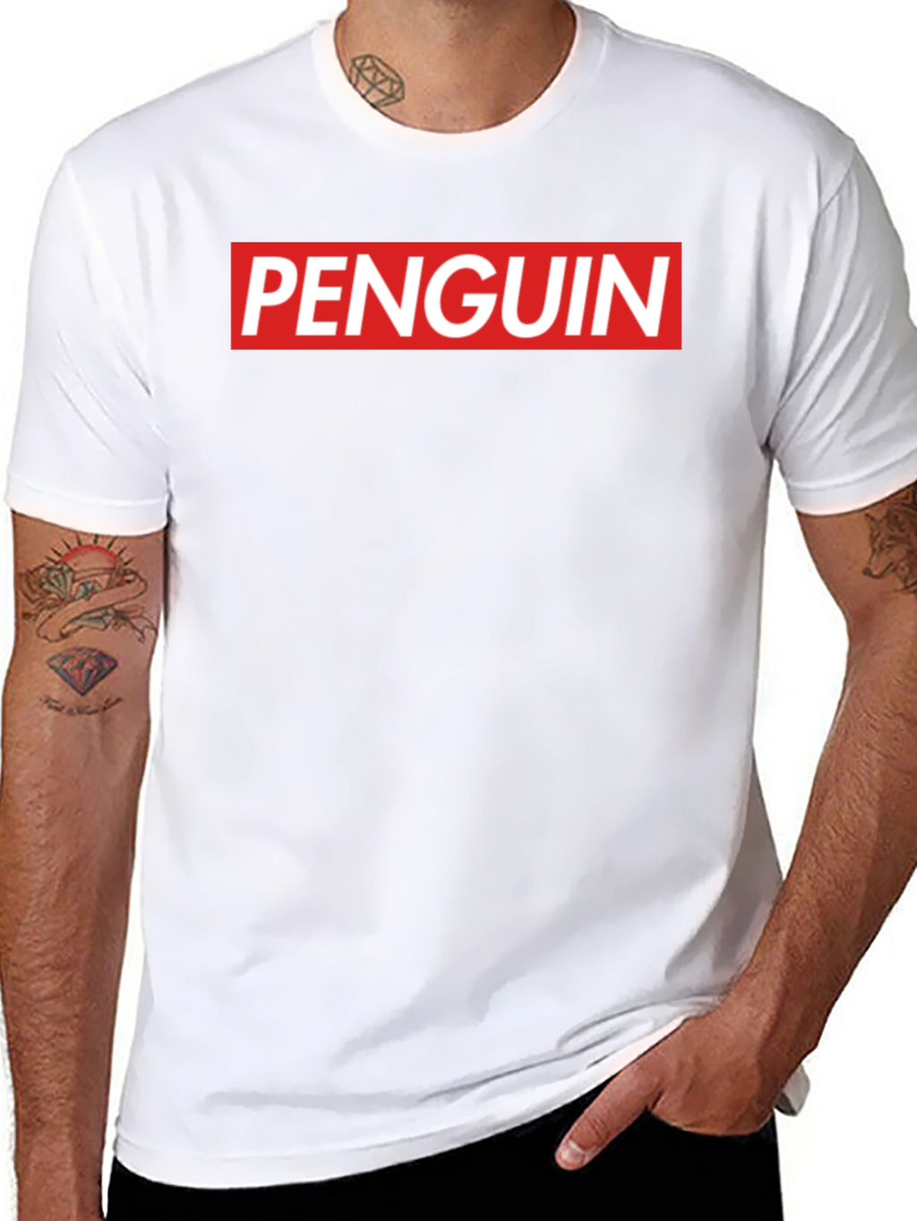 Penguin Box Logo Crew Neck T-Shirt