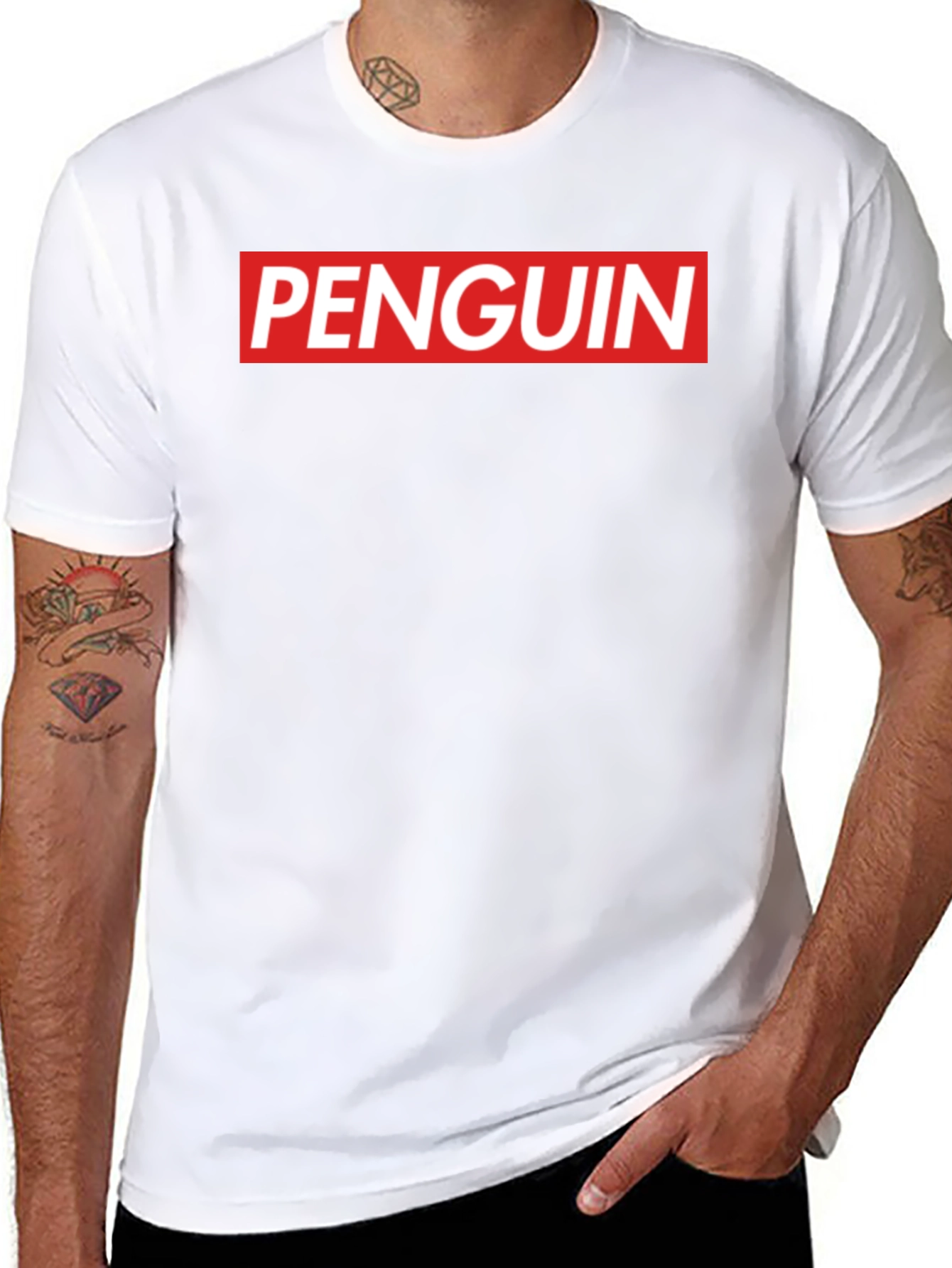 Penguin Box Logo Crew Neck T-Shirt